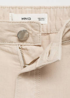 Straight-fit mid-rise denim trousers — Sand 6
