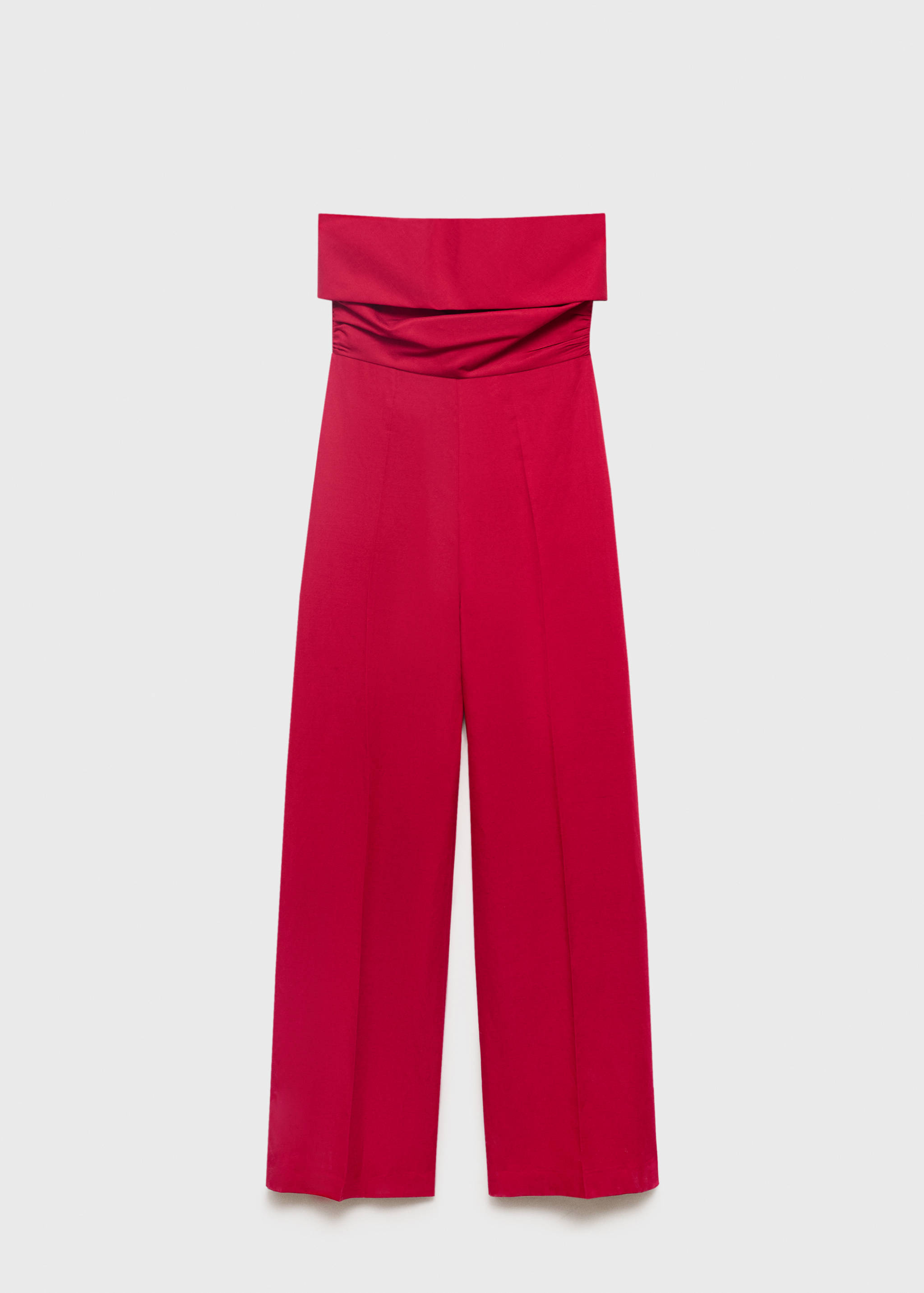 Linen-blend strapless jumpsuit - Article without model