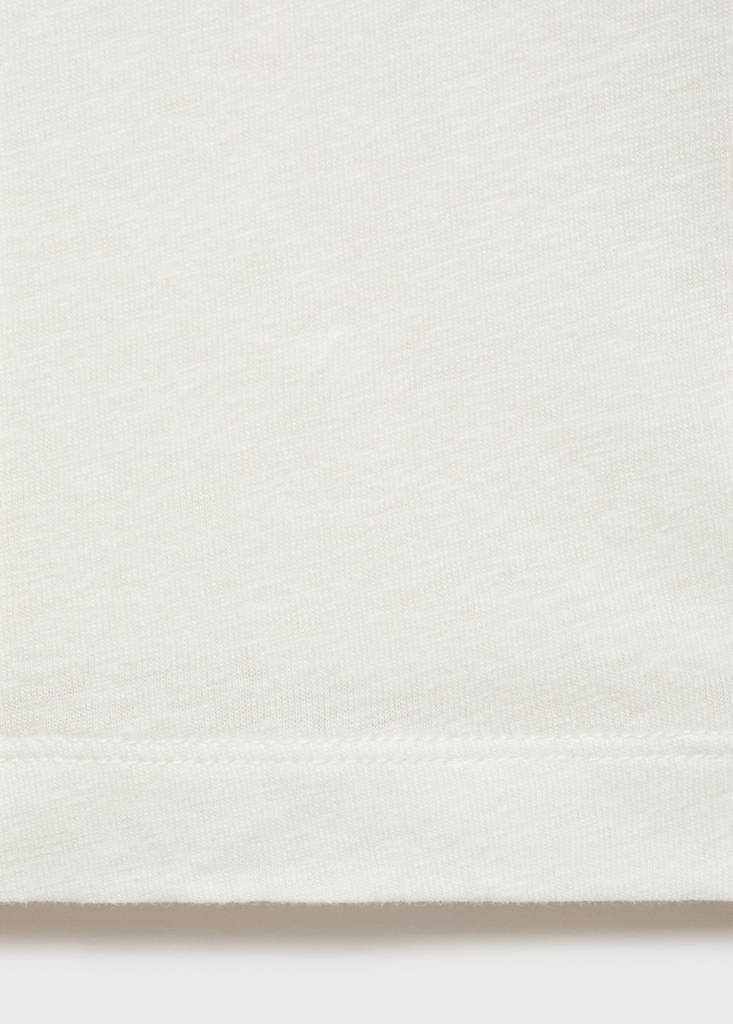 Linen slim-fit t-shirt — White