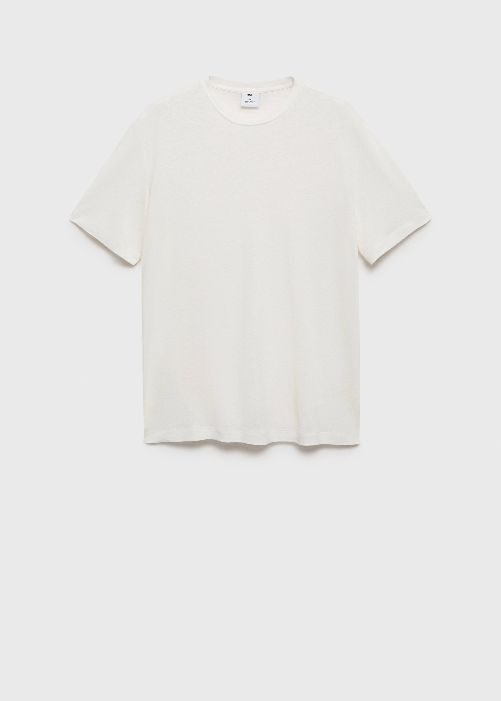 Linen slim-fit t-shirt - Article without model