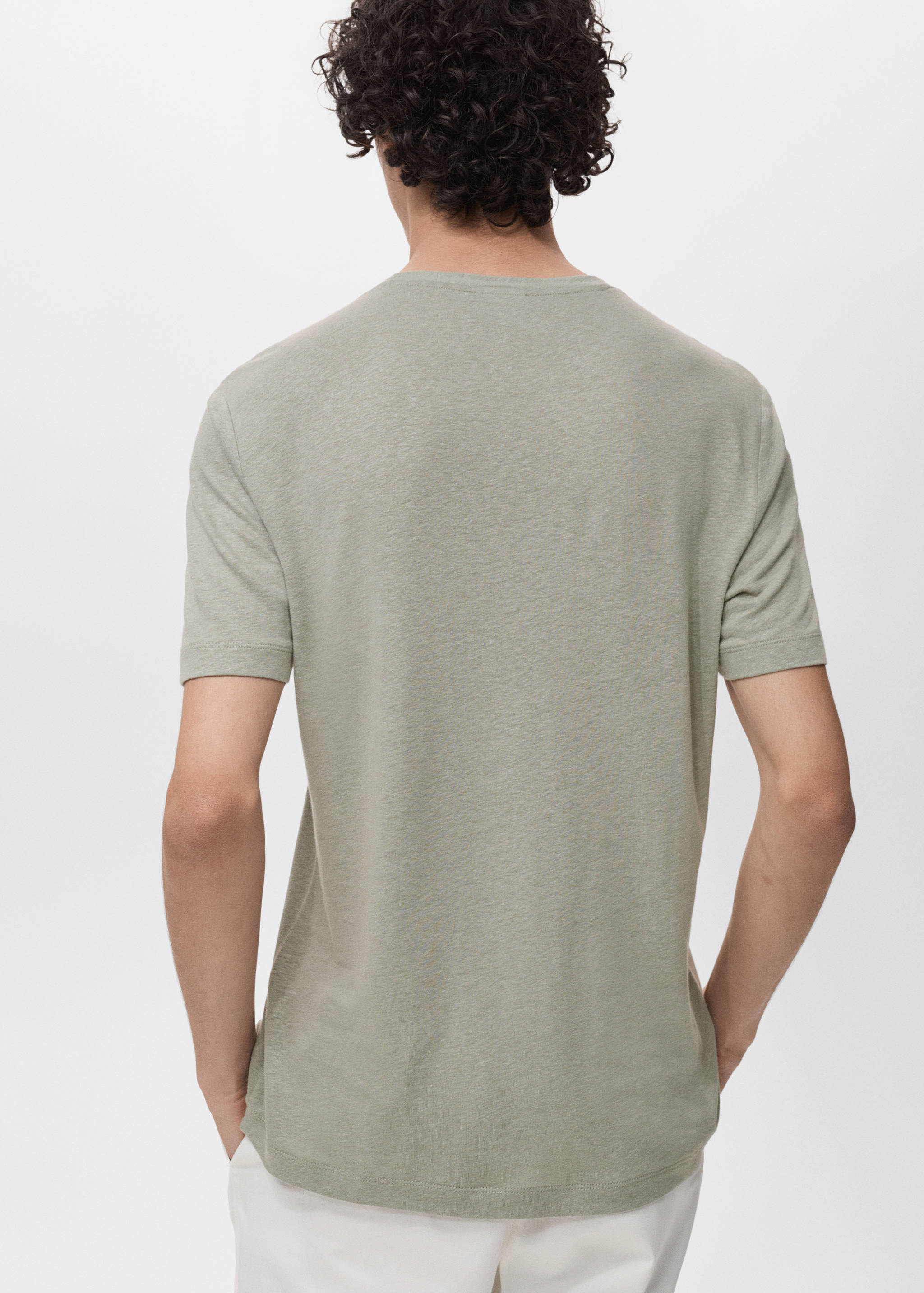 Camiseta lino slim fit - Reverso del artículo