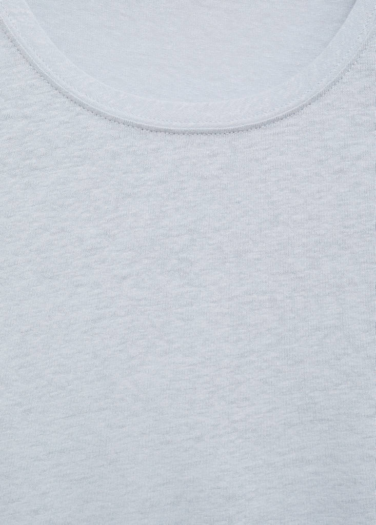 Linen slim-fit t-shirt — Aqua Green