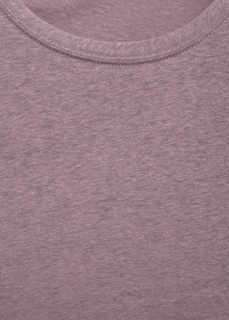 Linen slim-fit t-shirt — Lilac