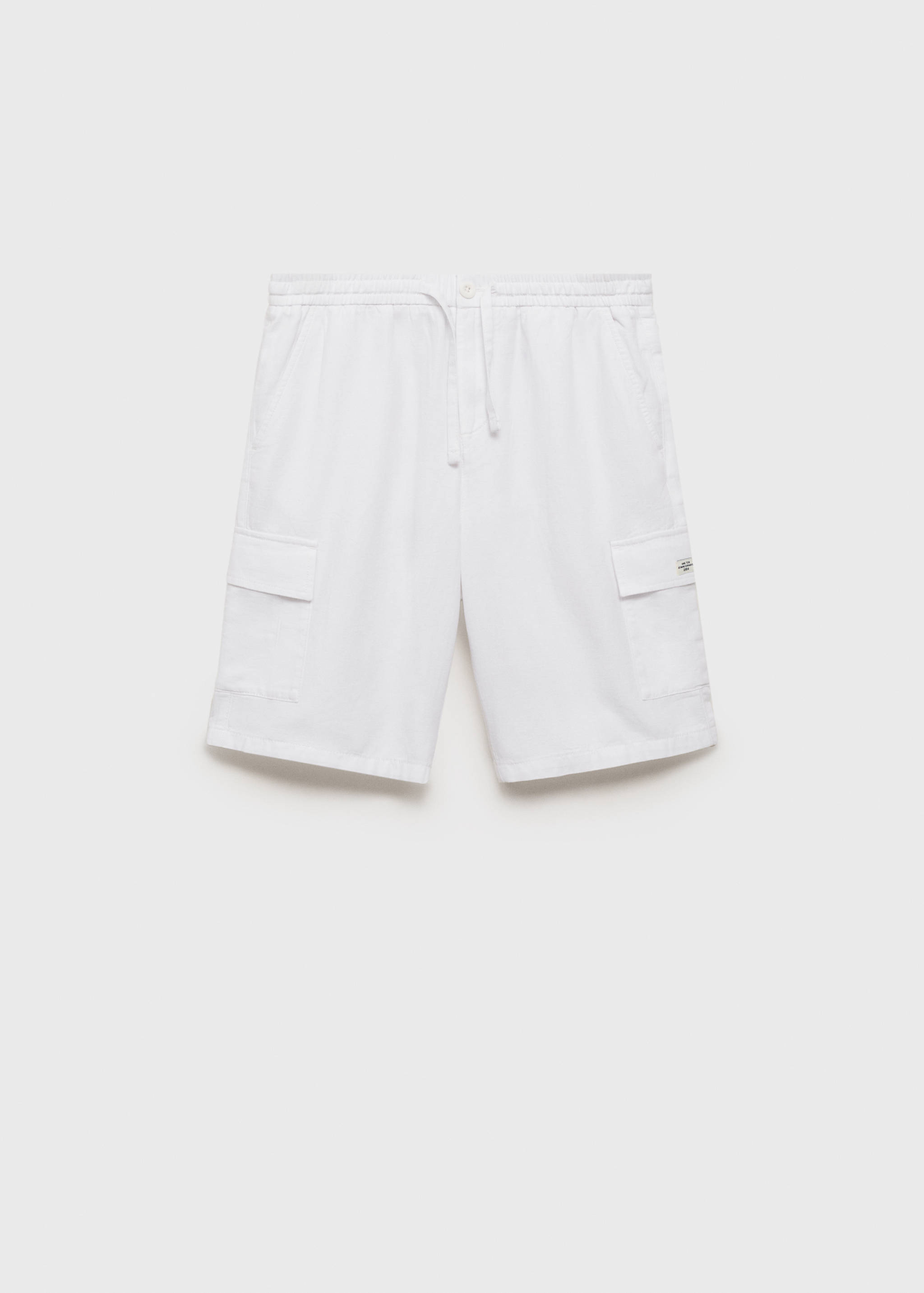 Cargo linen bermuda shorts - Article without model