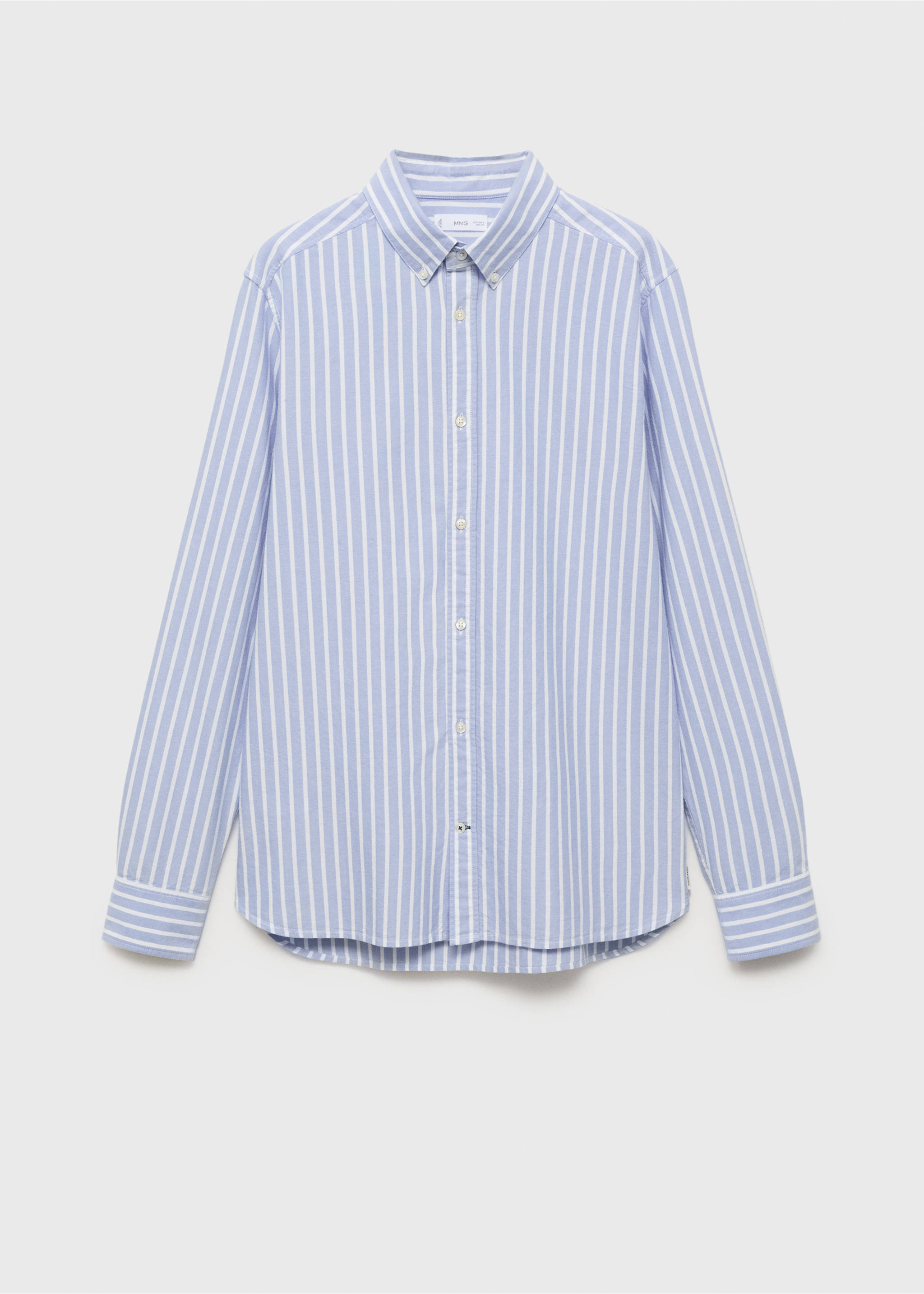 Çizgili Oxford gömlek - Modelsiz ürün, Mavi. Ref: 17041214-00.