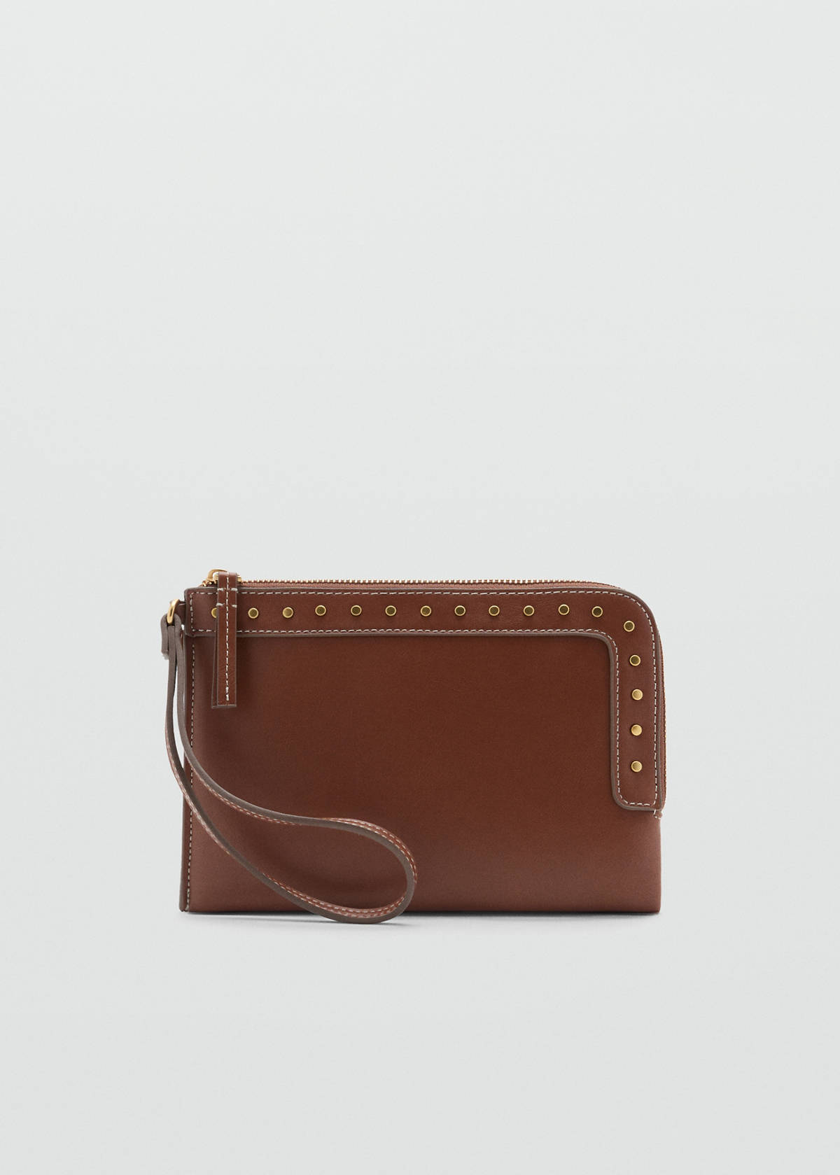 Studded faux-leather case — Leather