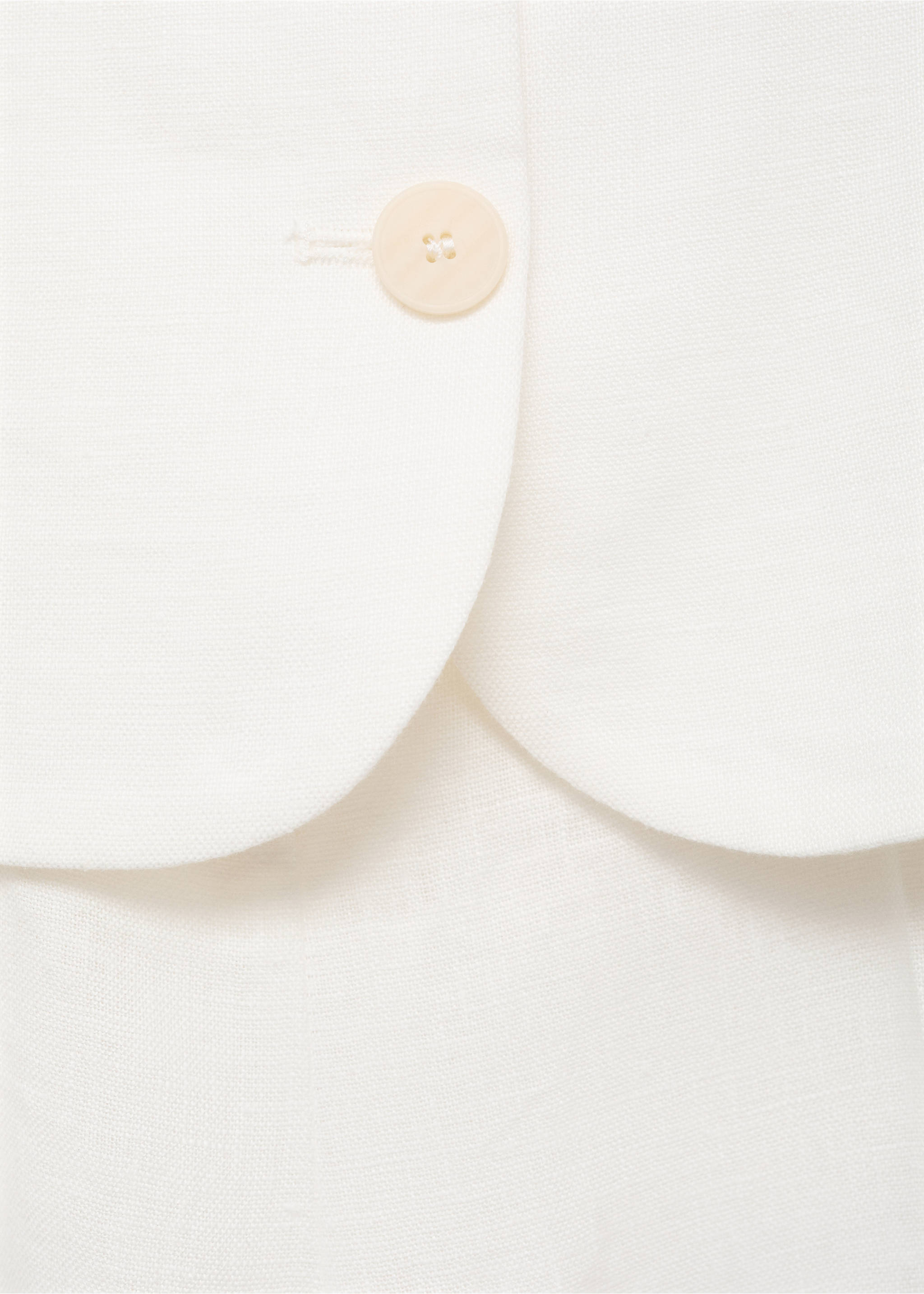 Suit-style linen jumpsuit - Details of the article 8, Off White. Ref: 17041217-00.