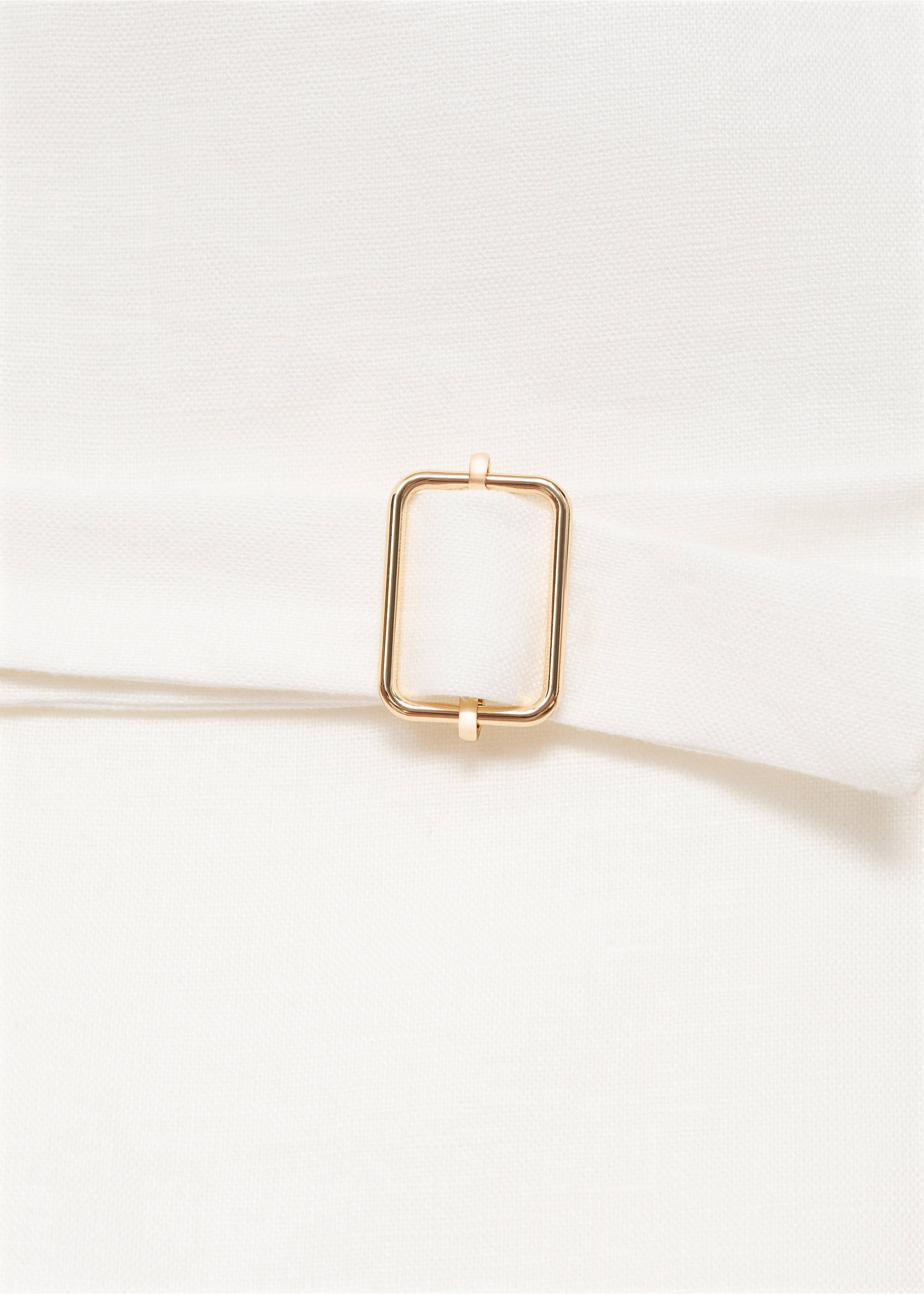 Suit-style linen jumpsuit - Details of the article 0, Off White. Ref: 17041217-00.