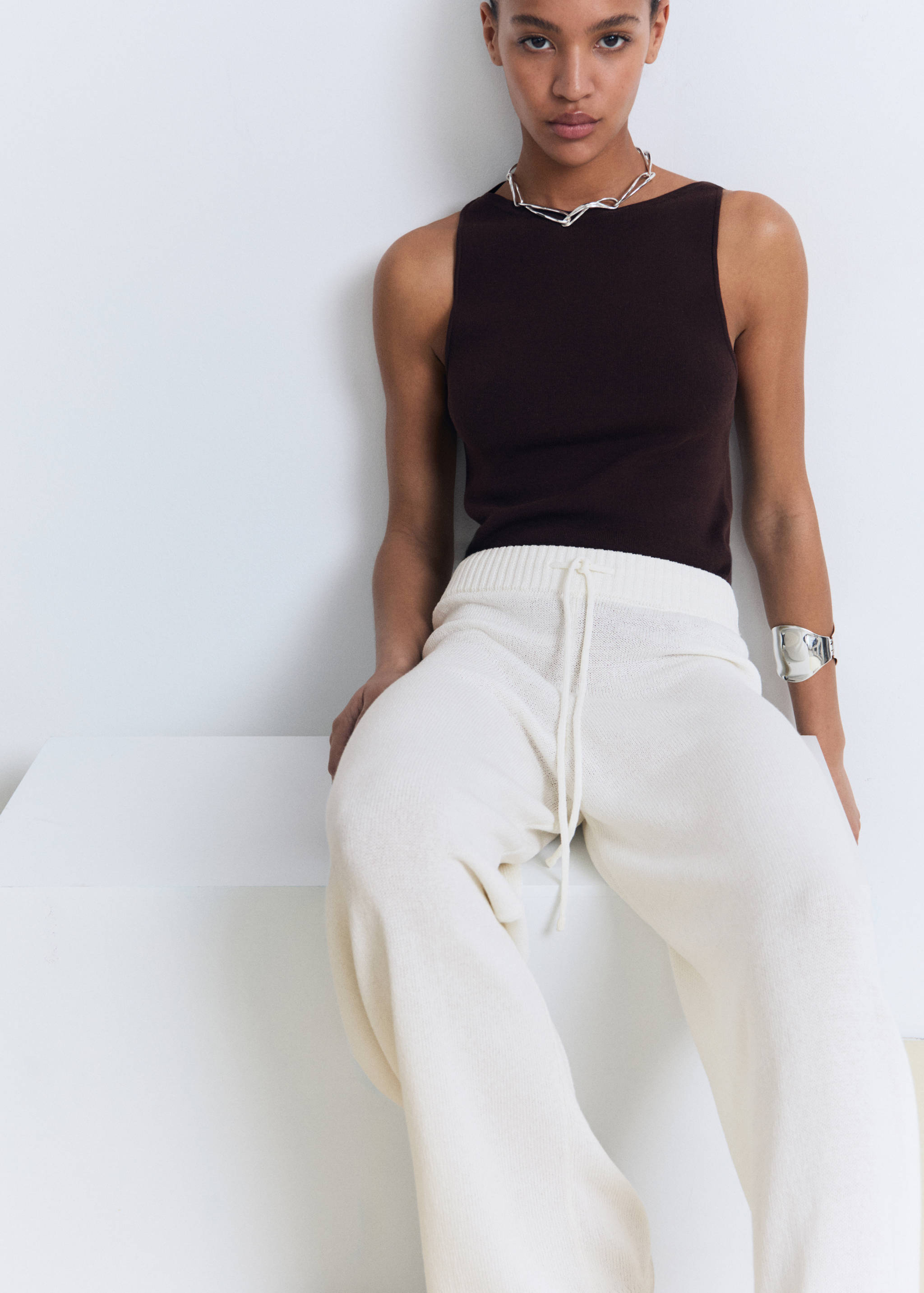 Openwork knitted trousers - Details of the article 2