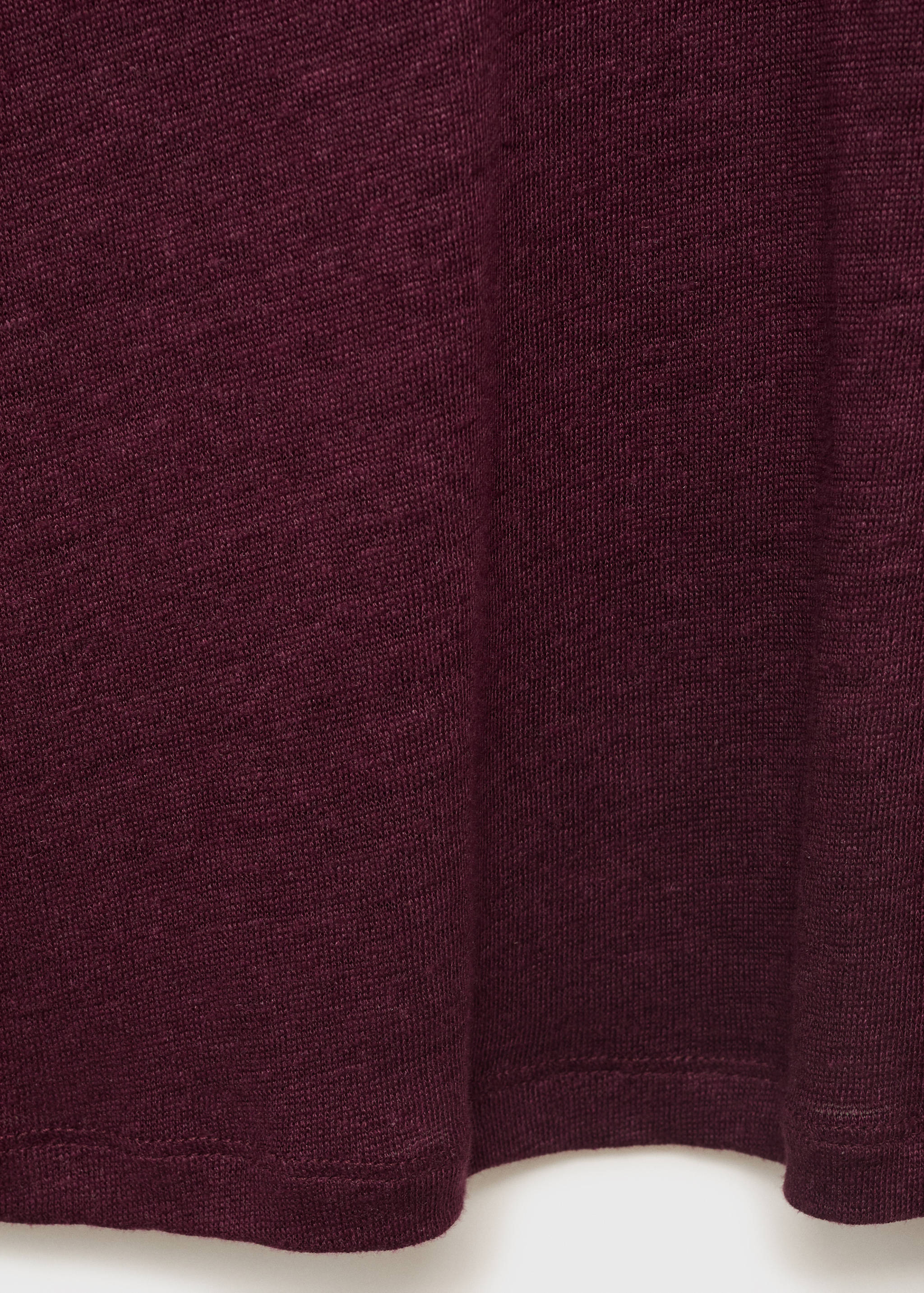 V-neck linen t-shirt - Details of the article 0