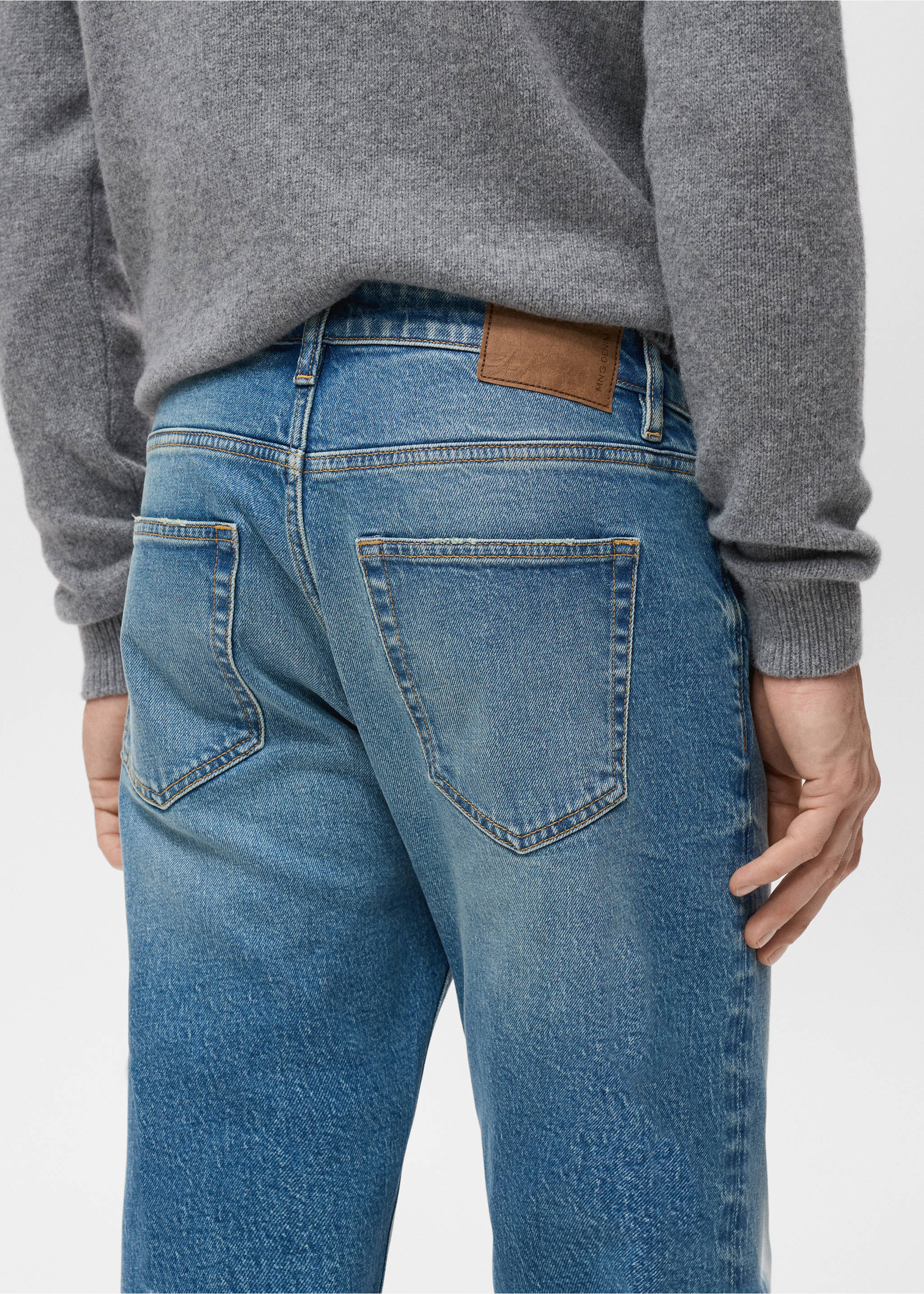 Jeans Ben cropped tapered fit - Detalle del artículo 3, Azul medio. Ref: 17041221-00.