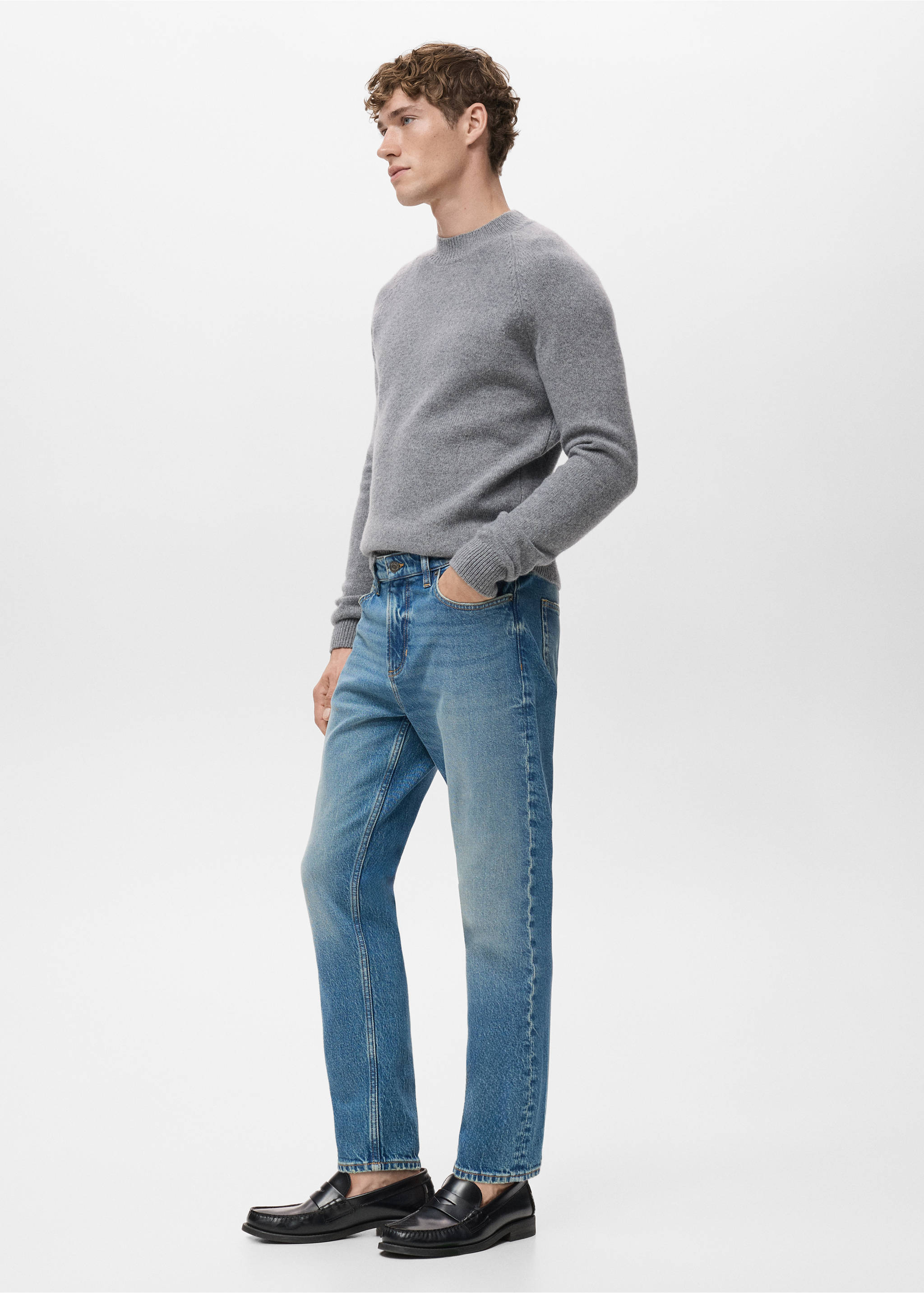 Jeans Ben cropped tapered fit - Detalle del artículo 2, Azul medio. Ref: 17041221-00.