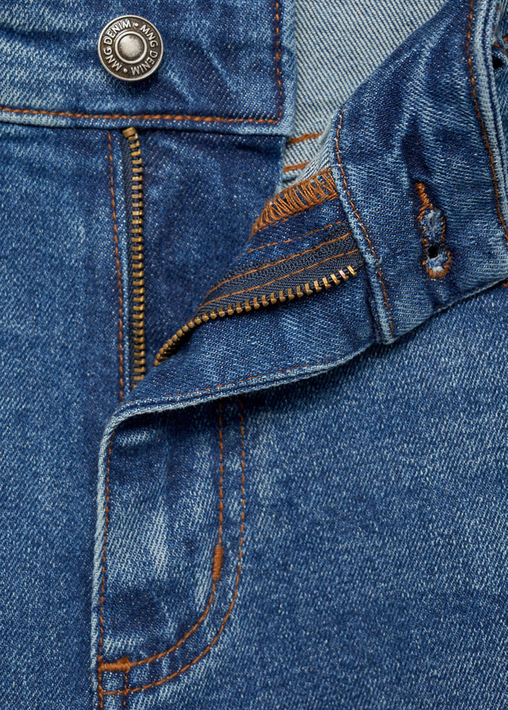 Slim-fit denim bermuda shorts — Dark Blue