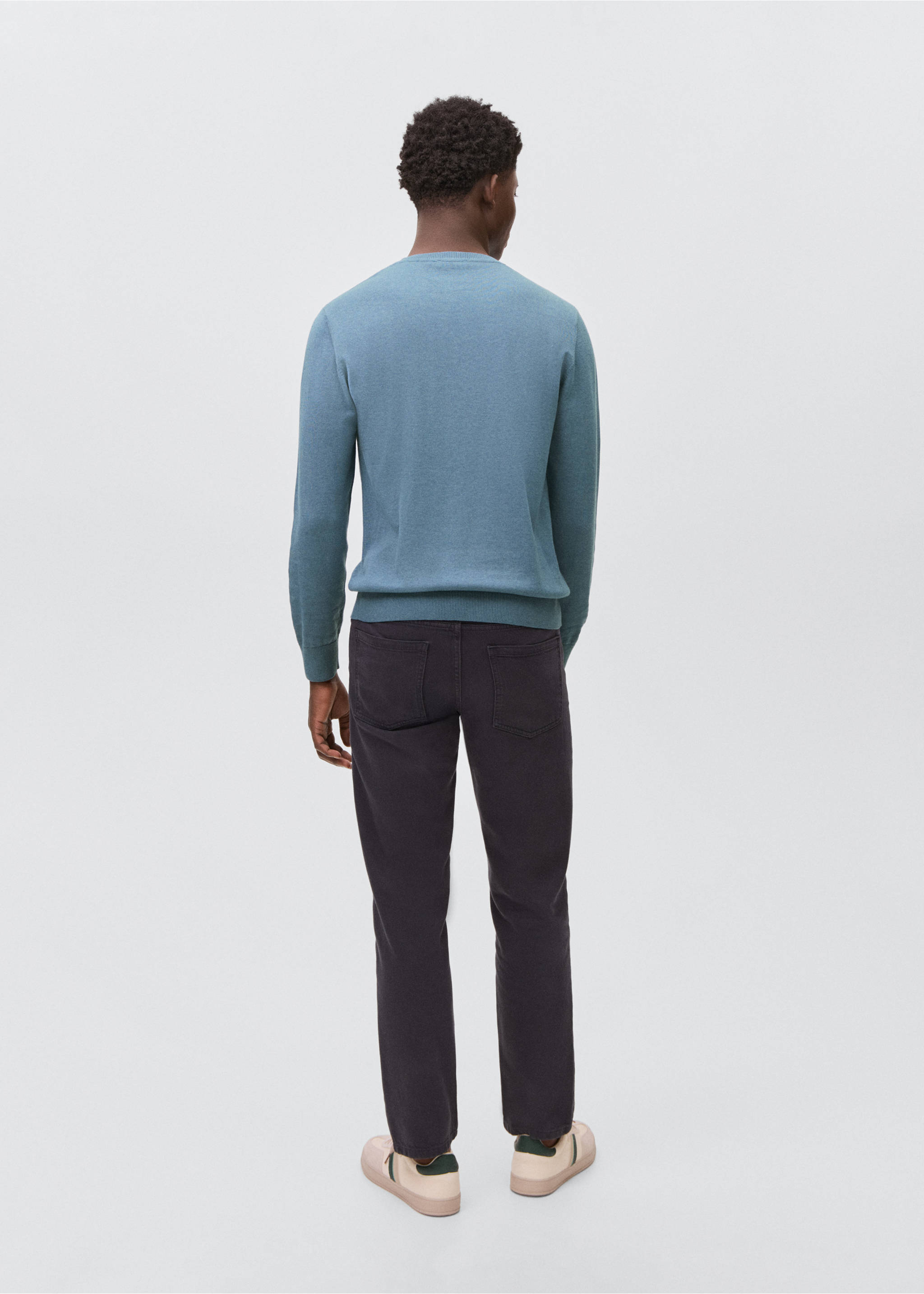 Jersey punto algodón - Reverso del artículo, Azul. Ref: 17041226-00.