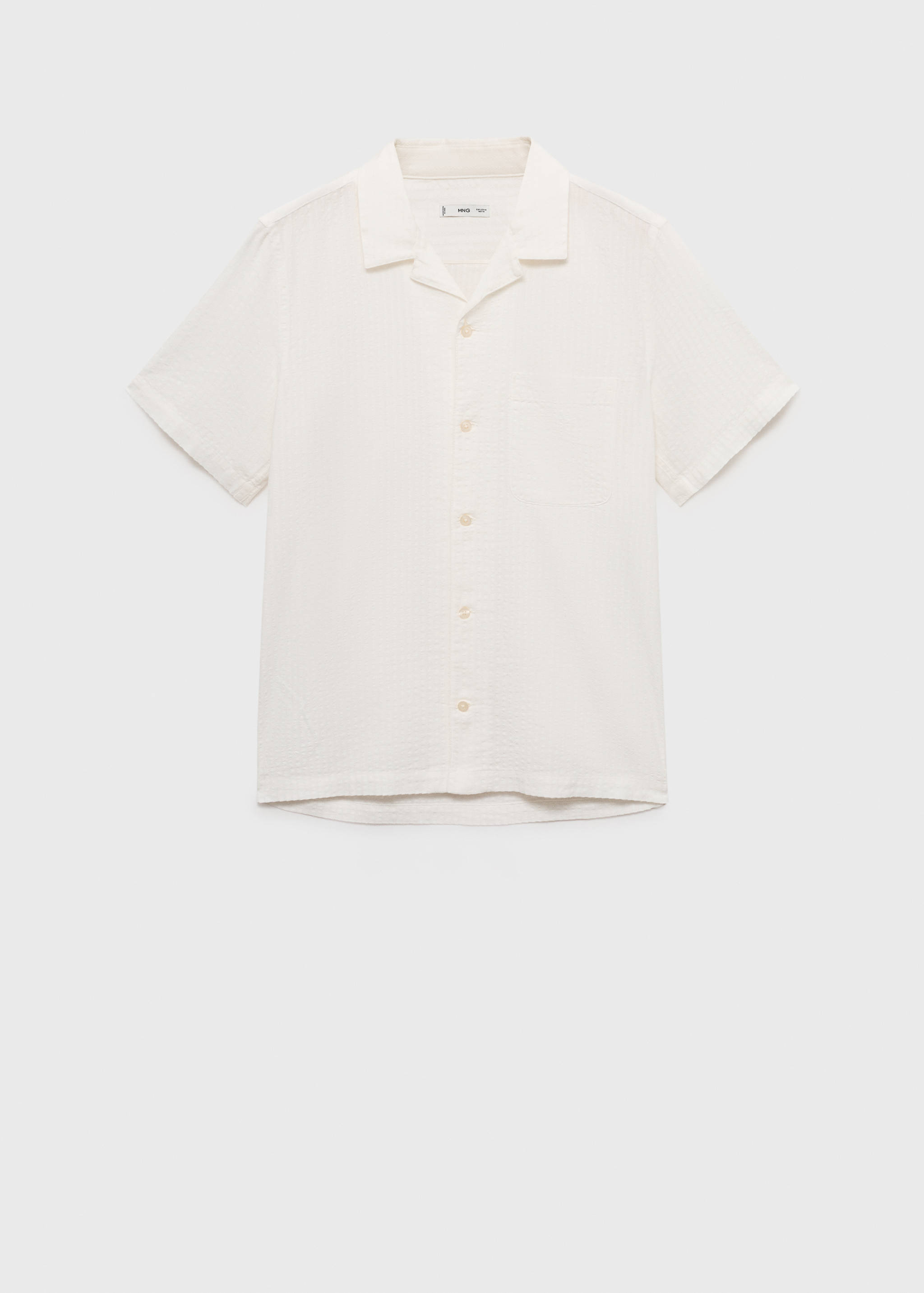 Regular fit seersucker shirt - Article without model