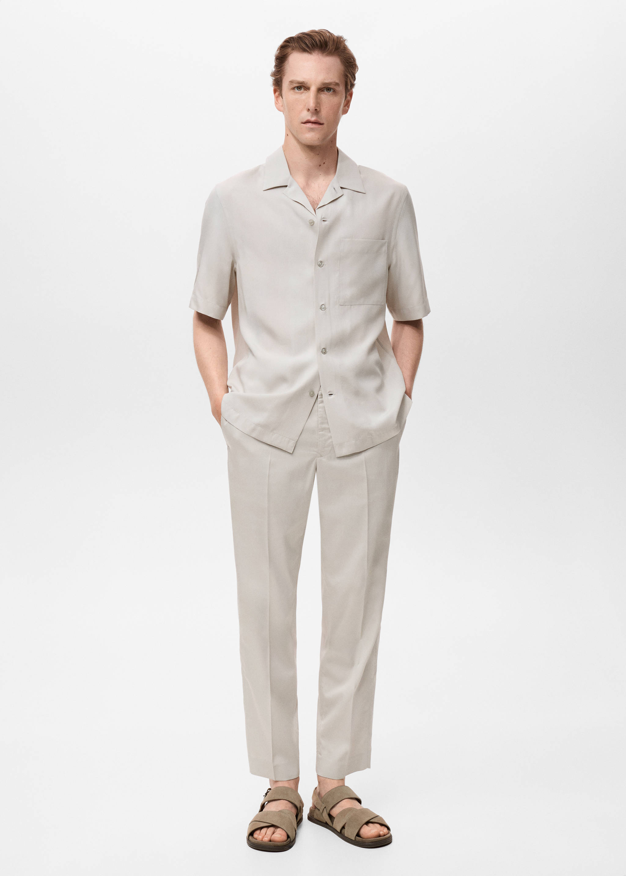 Regular-fit lyocell shirt - General plane