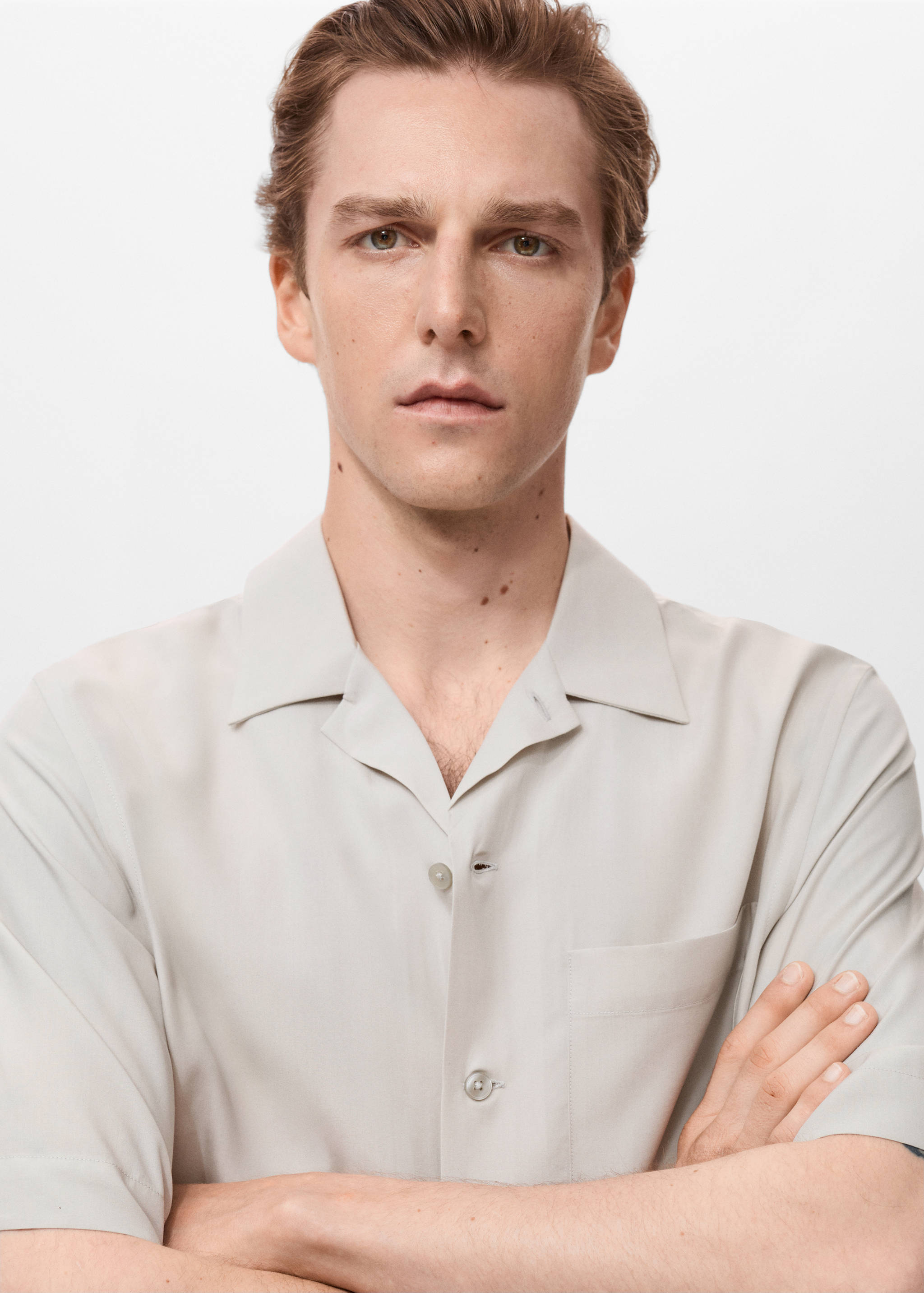 Regular-fit lyocell shirt - Details of the article 1