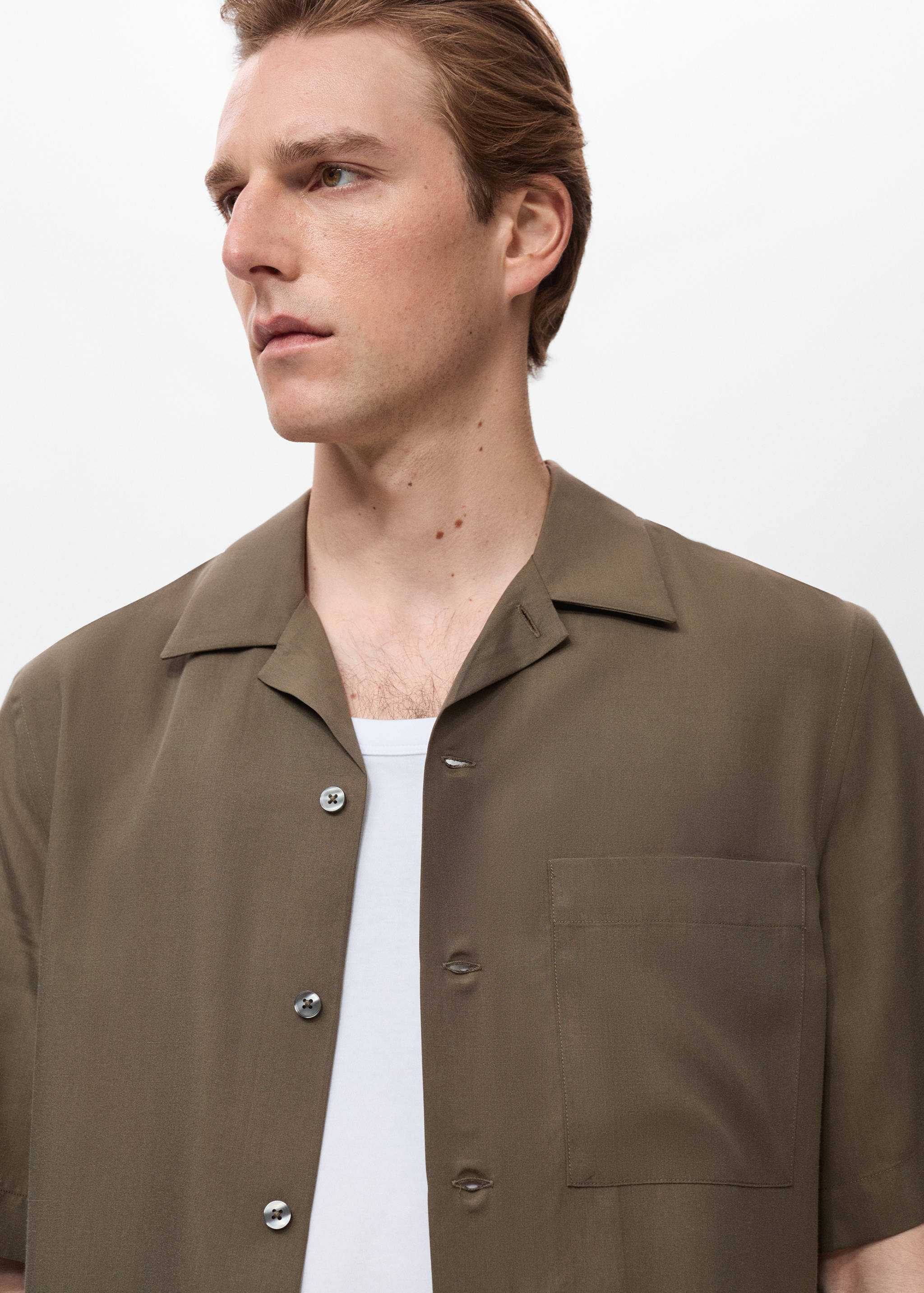 Regular-fit lyocell shirt - Details of the article 1