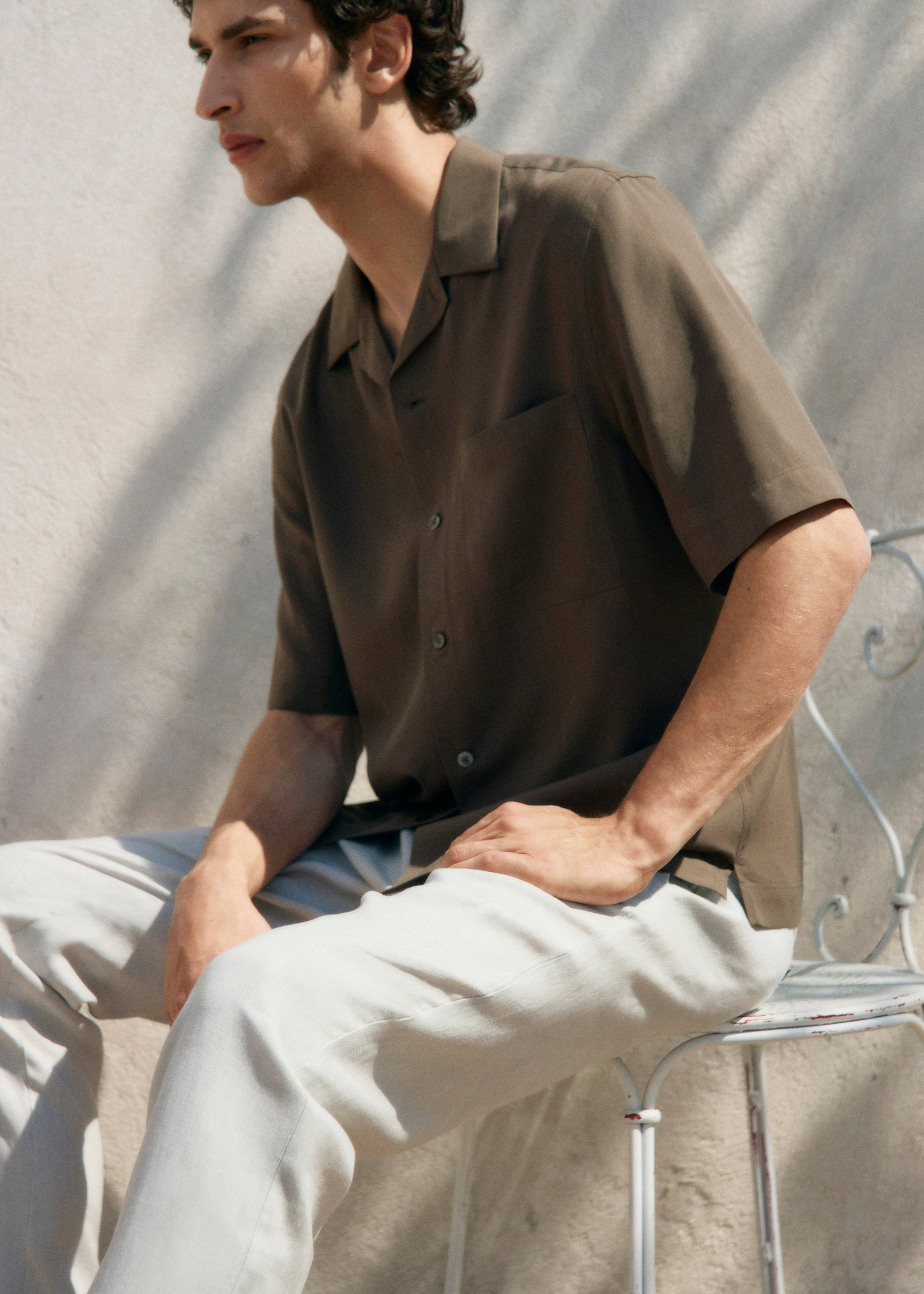 Regular-fit lyocell shirt - Details of the article 3