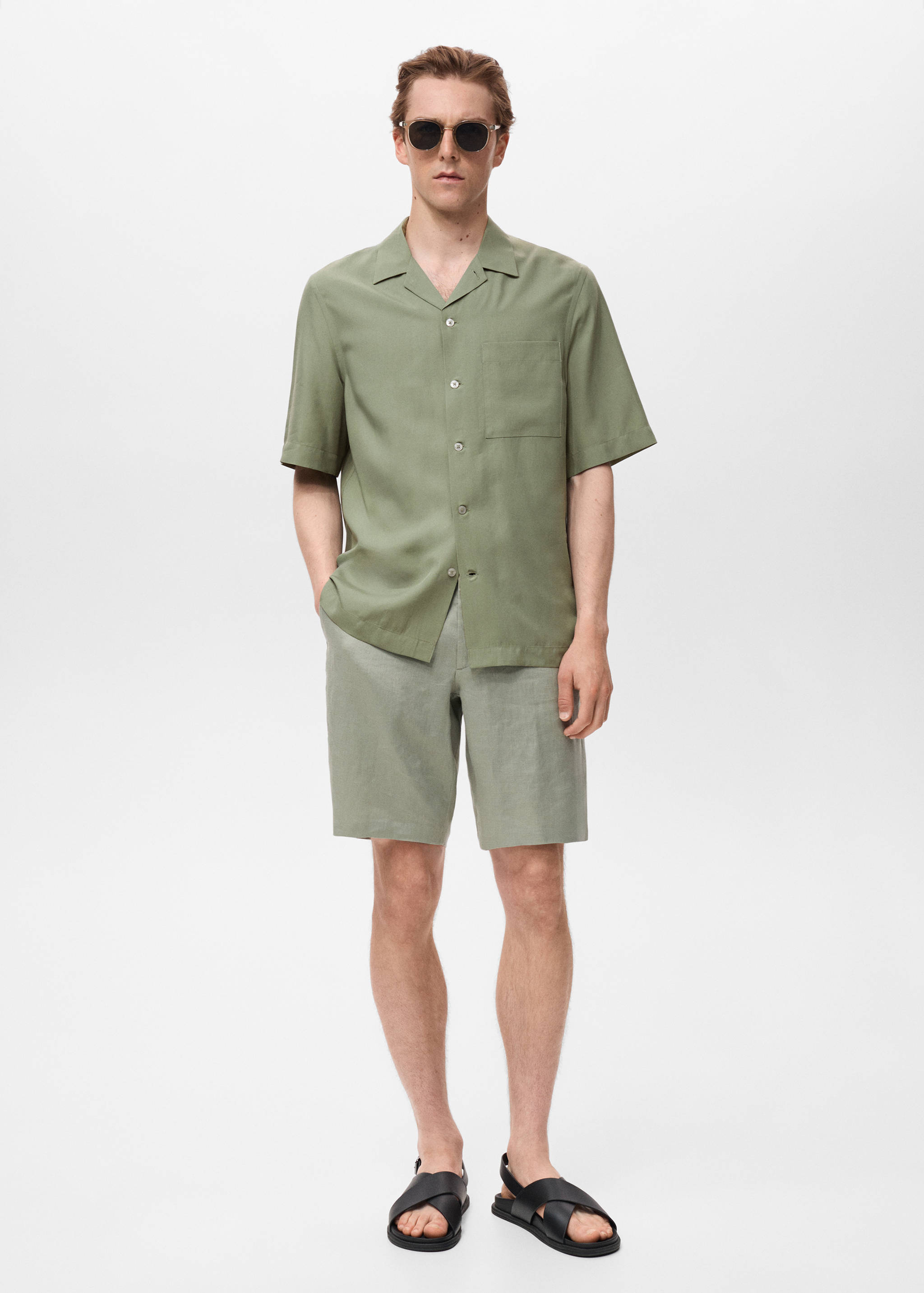 Regular-fit lyocell shirt - General plane