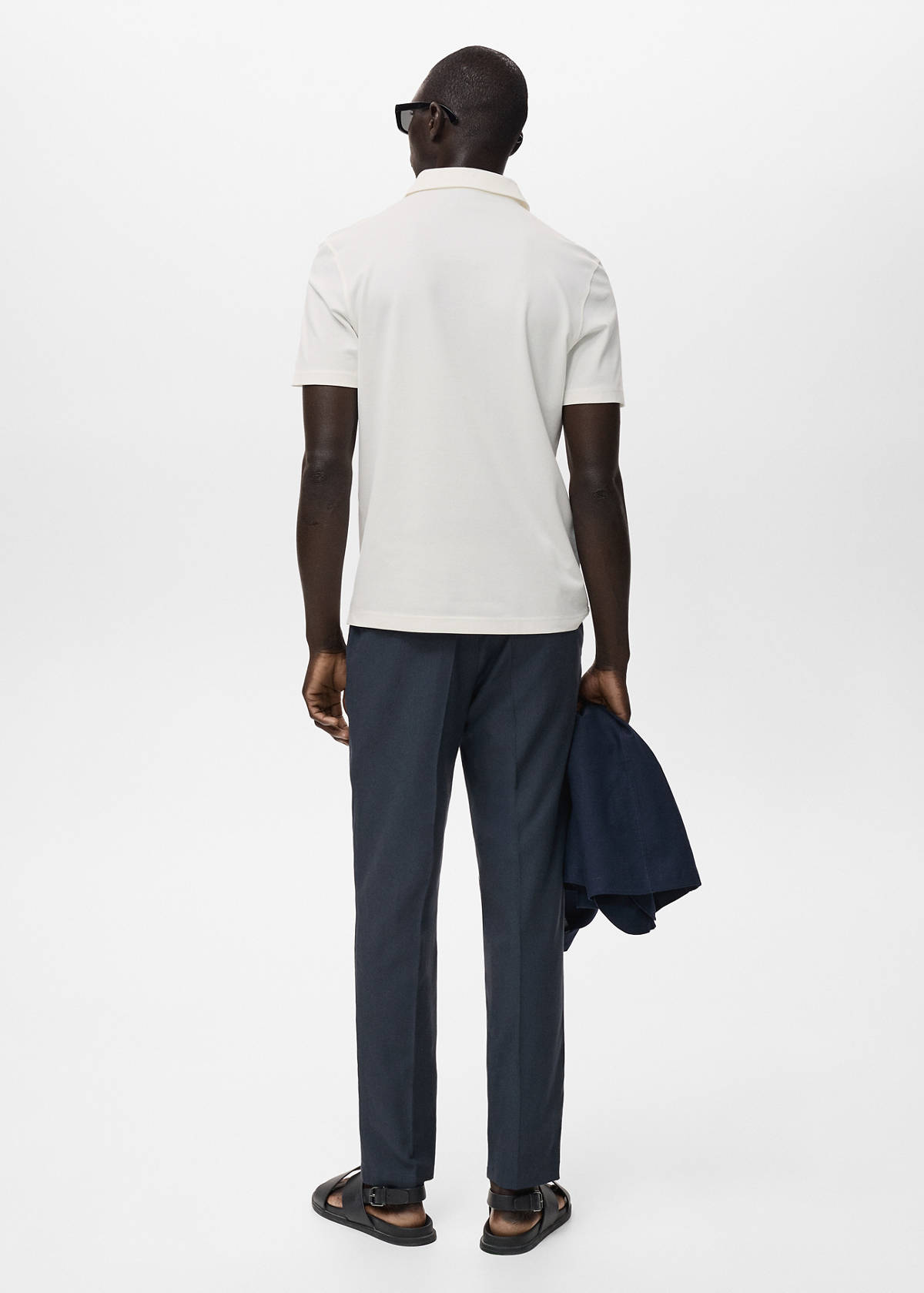 Cotton piqué polo shirt — Off White