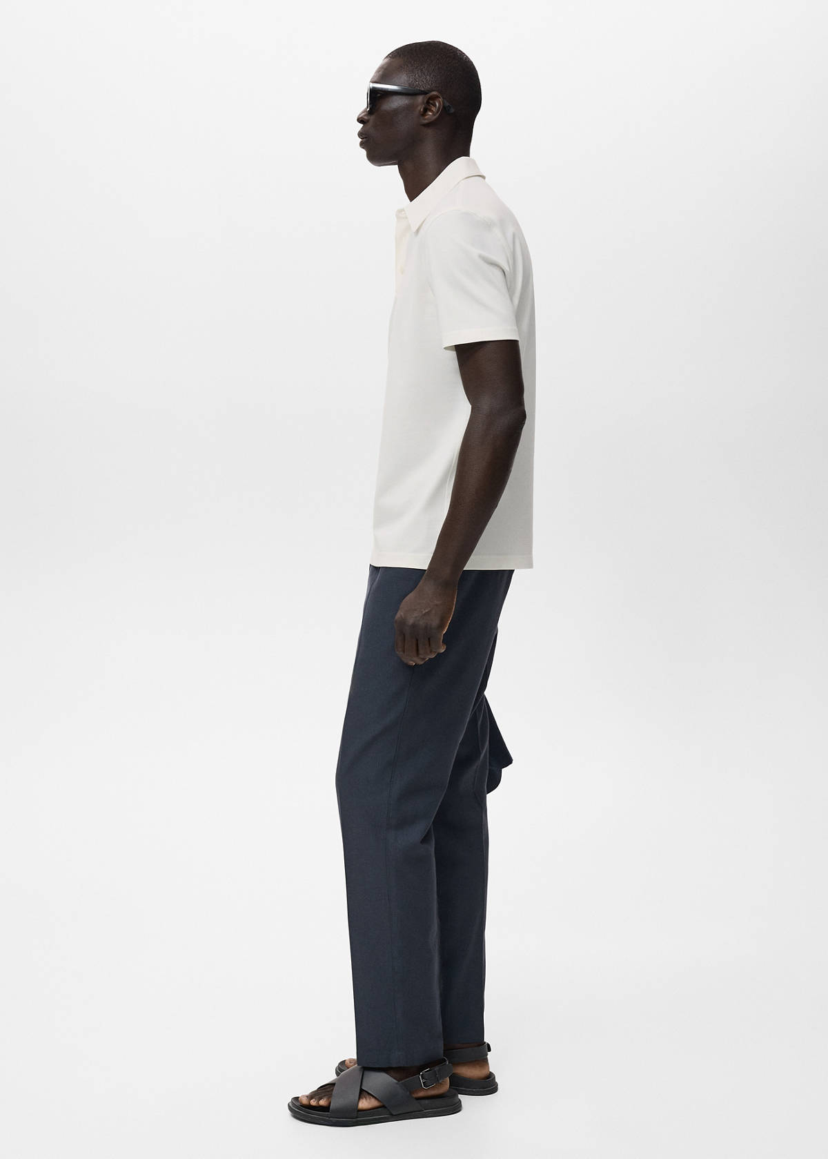 Cotton piqué polo shirt — Off White
