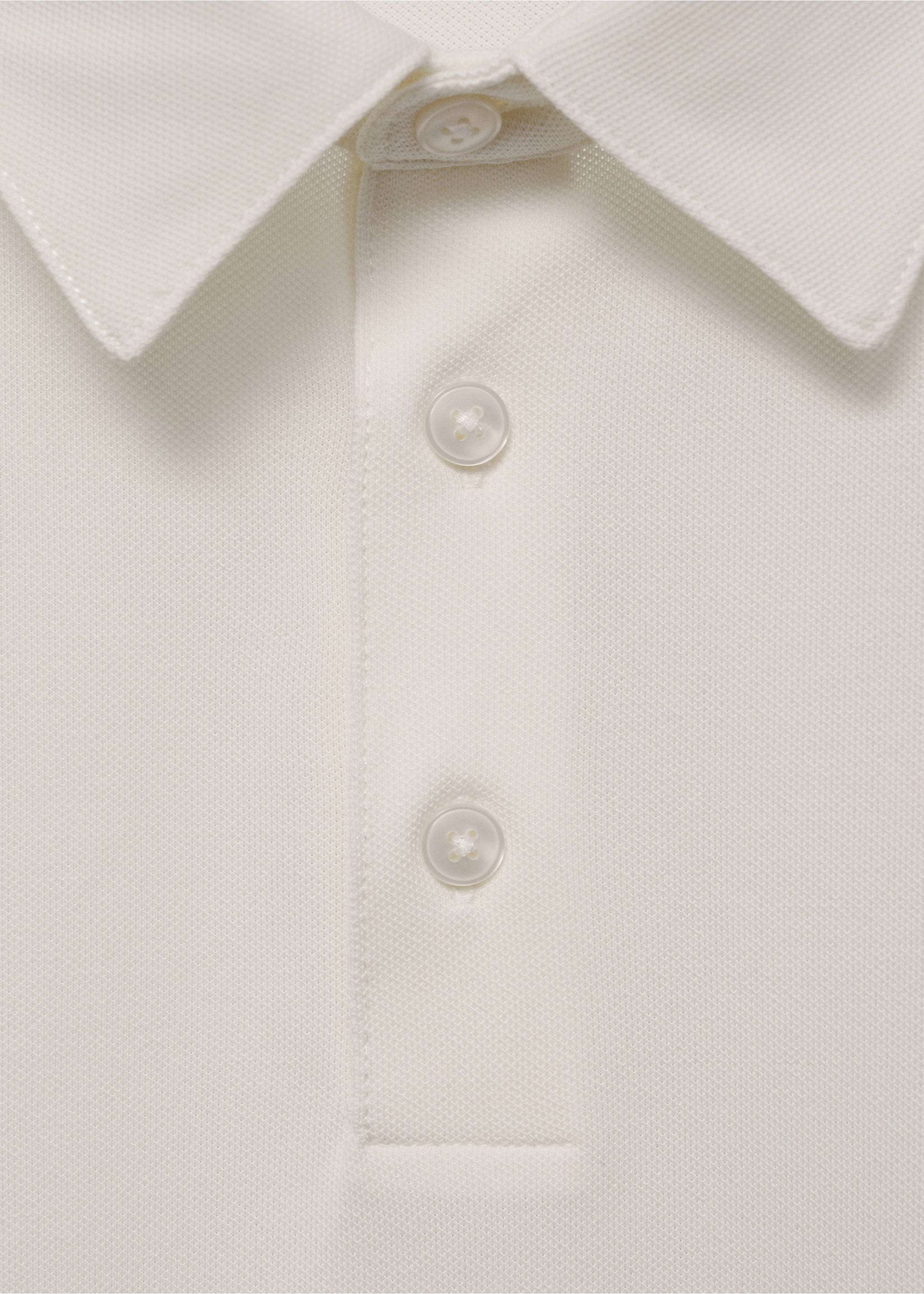 Cotton piqué polo shirt - Details of the article 8, Off White. Ref: 17041230-00.