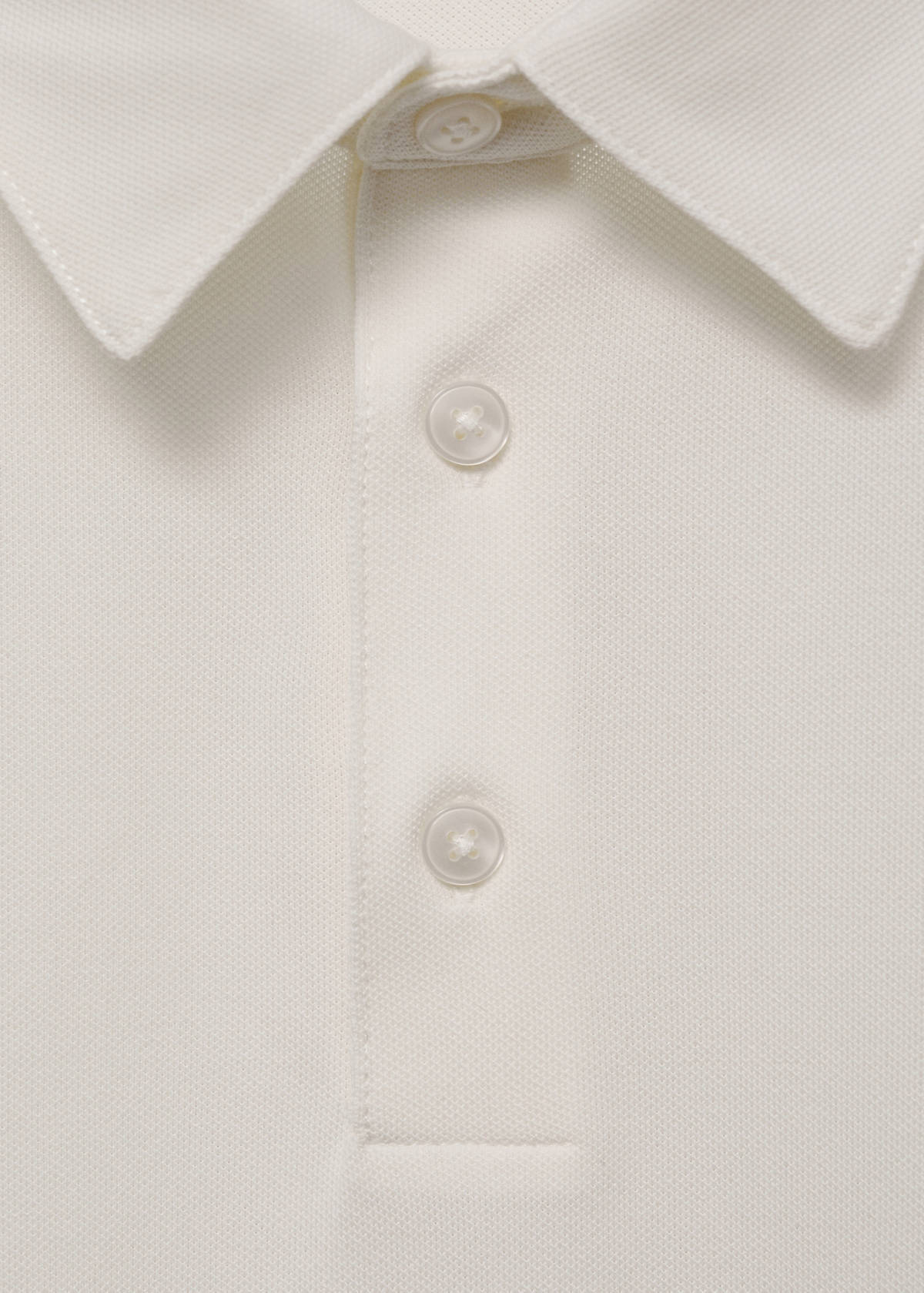 Cotton piqué polo shirt — Off White