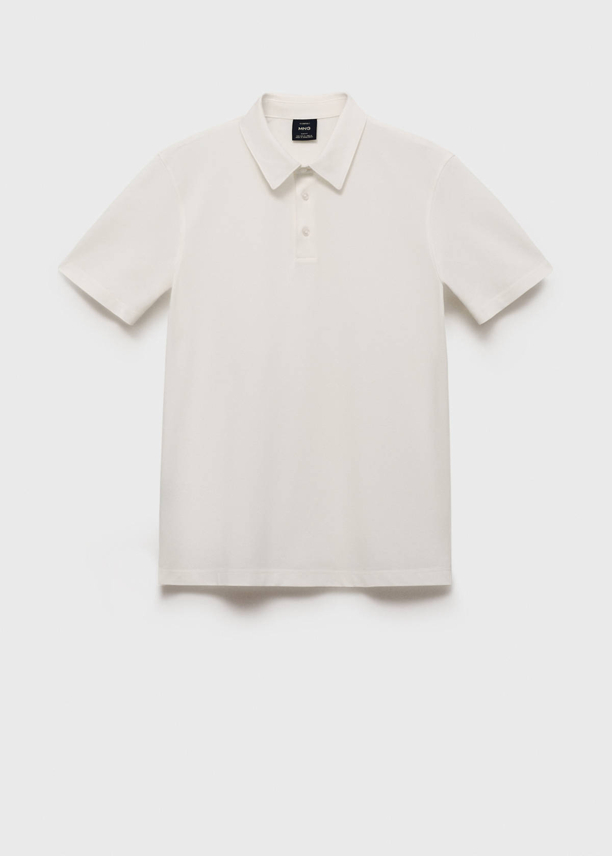 Cotton piqué polo shirt — Off White