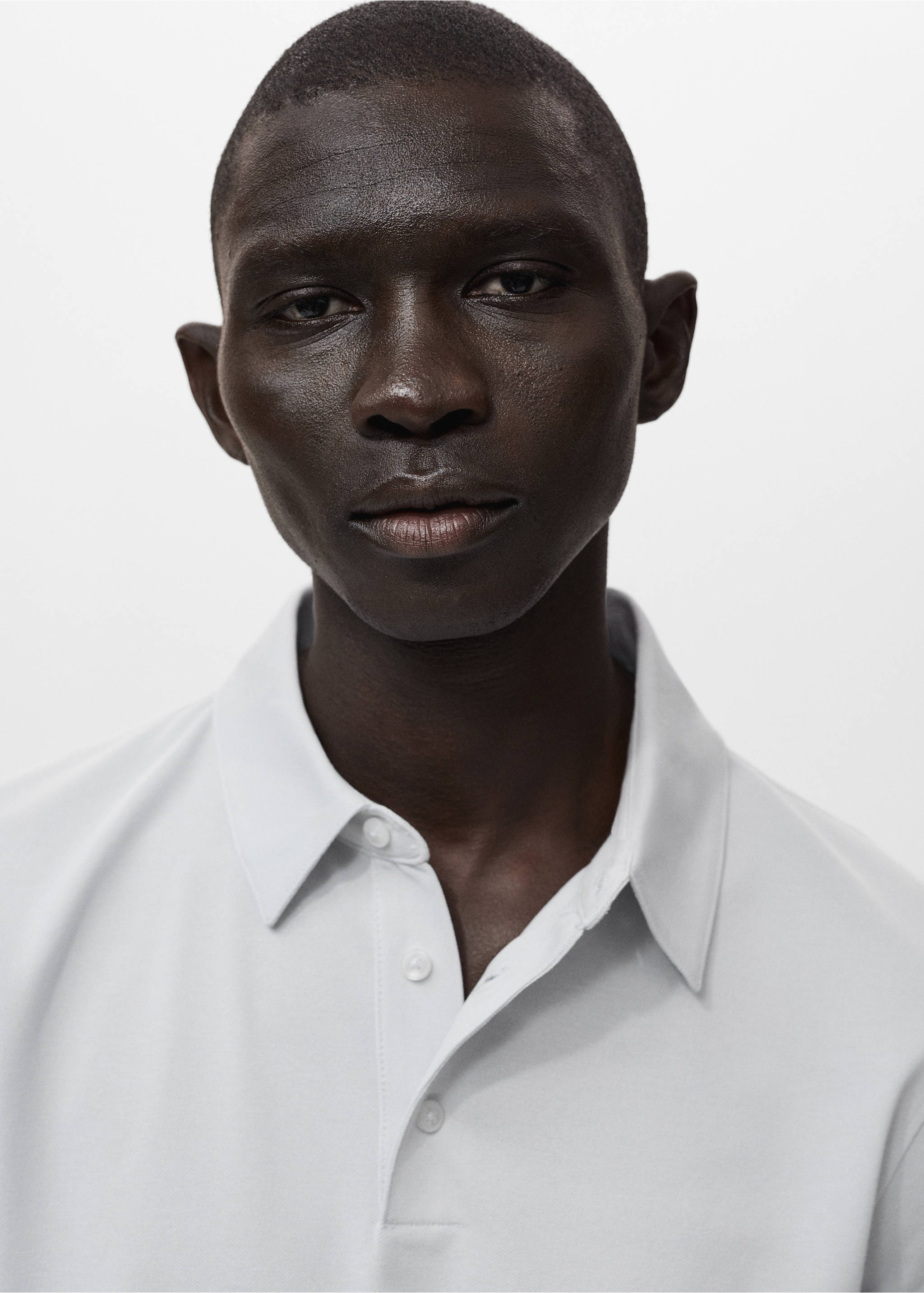 Cotton piqué polo shirt - Details of the article 1, Ivory White. Ref: 17041230-00.
