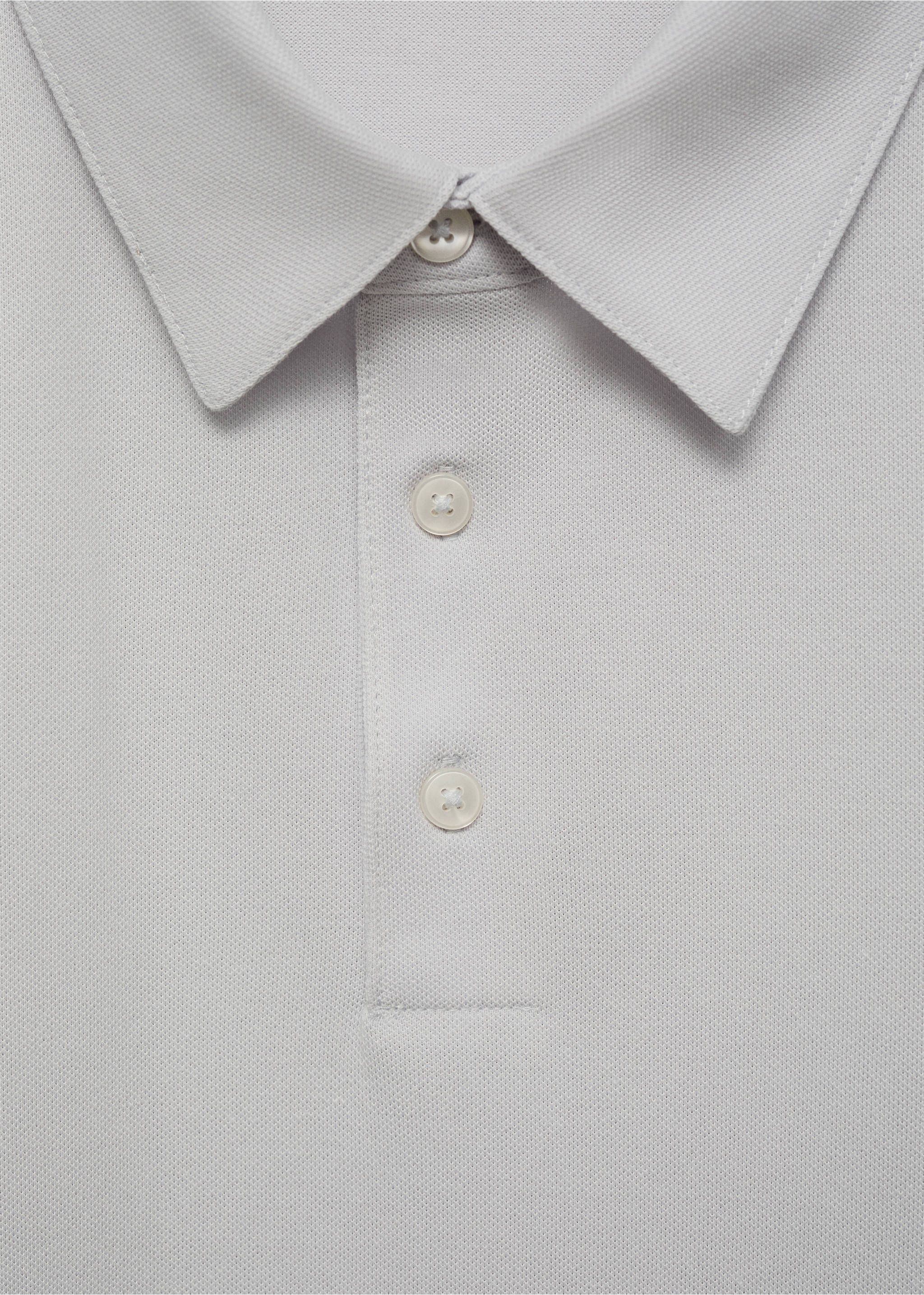 Cotton piqué polo shirt - Details of the article 8, Ivory White. Ref: 17041230-00.