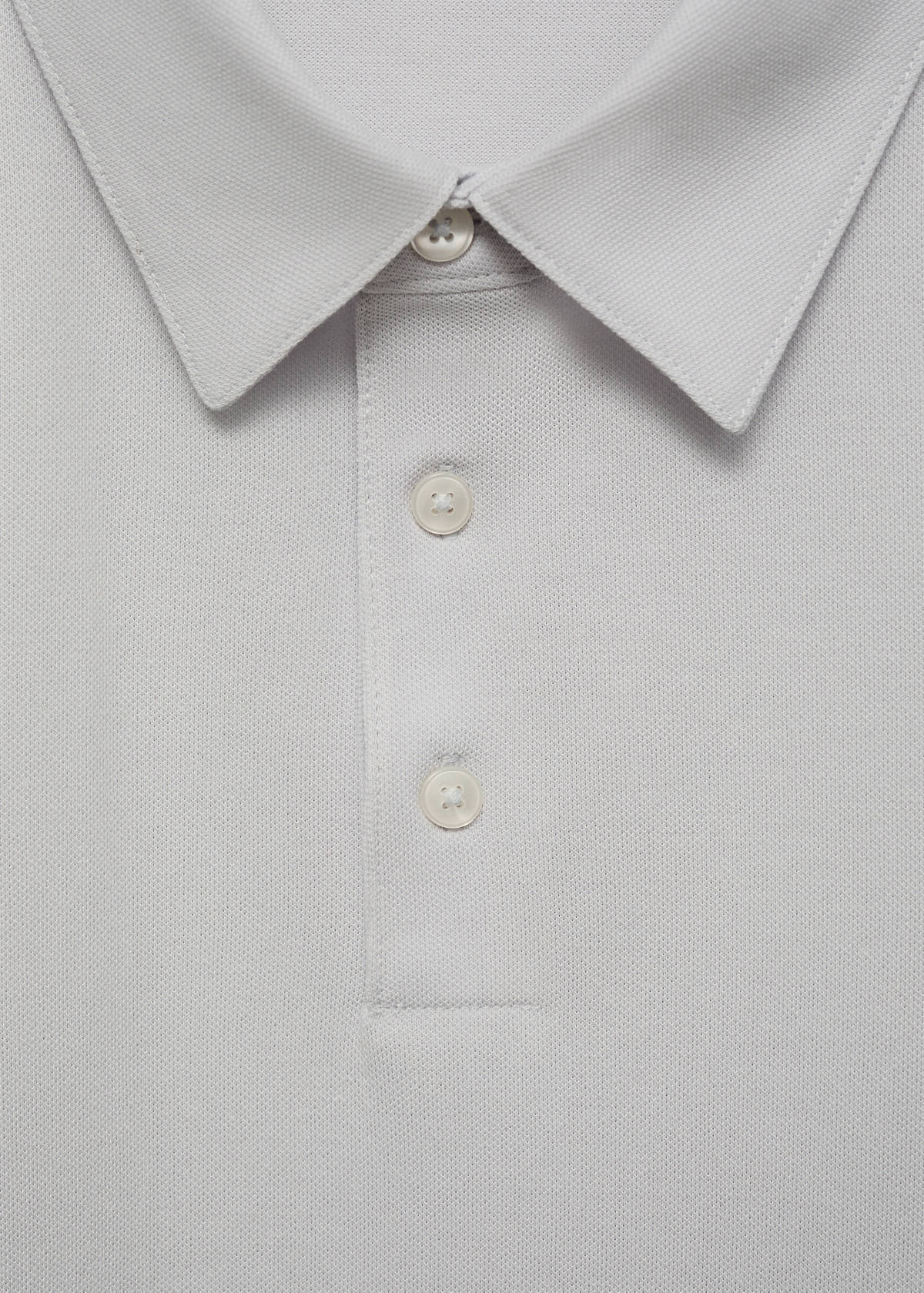 Cotton piqué polo shirt — Ivory White