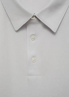 Cotton piqué polo shirt — Ivory White 7