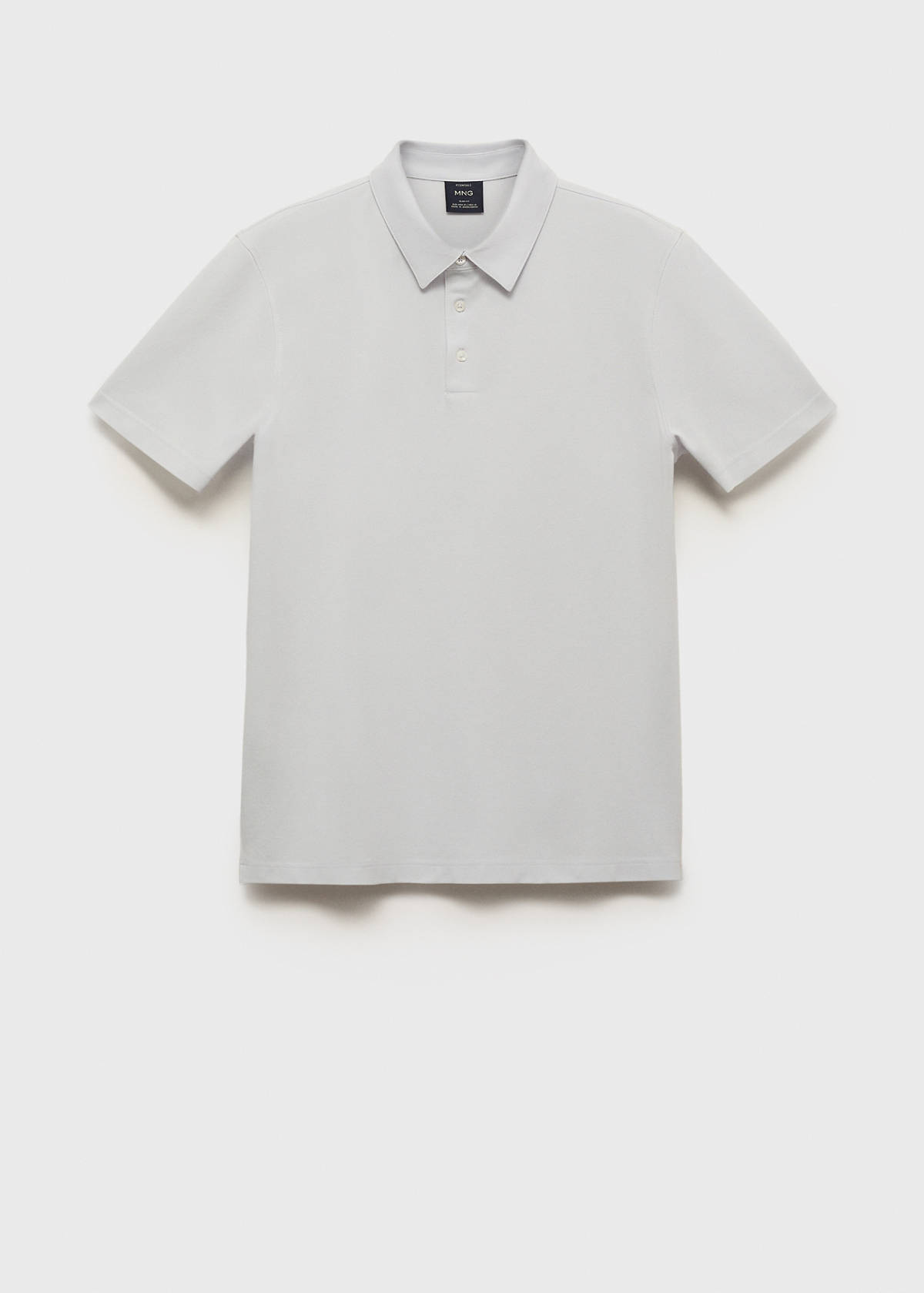 Cotton piqué polo shirt — Ivory White
