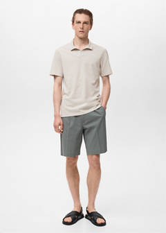 Cotton piqué polo shirt — Ivory White 2