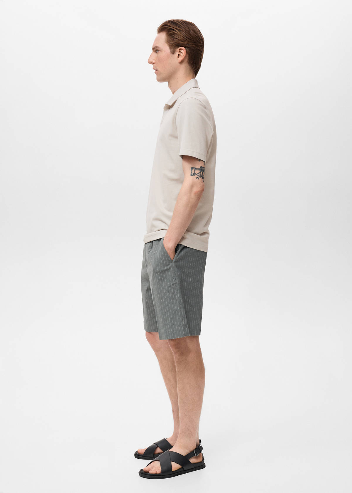 Cotton piqué polo shirt — Ivory White