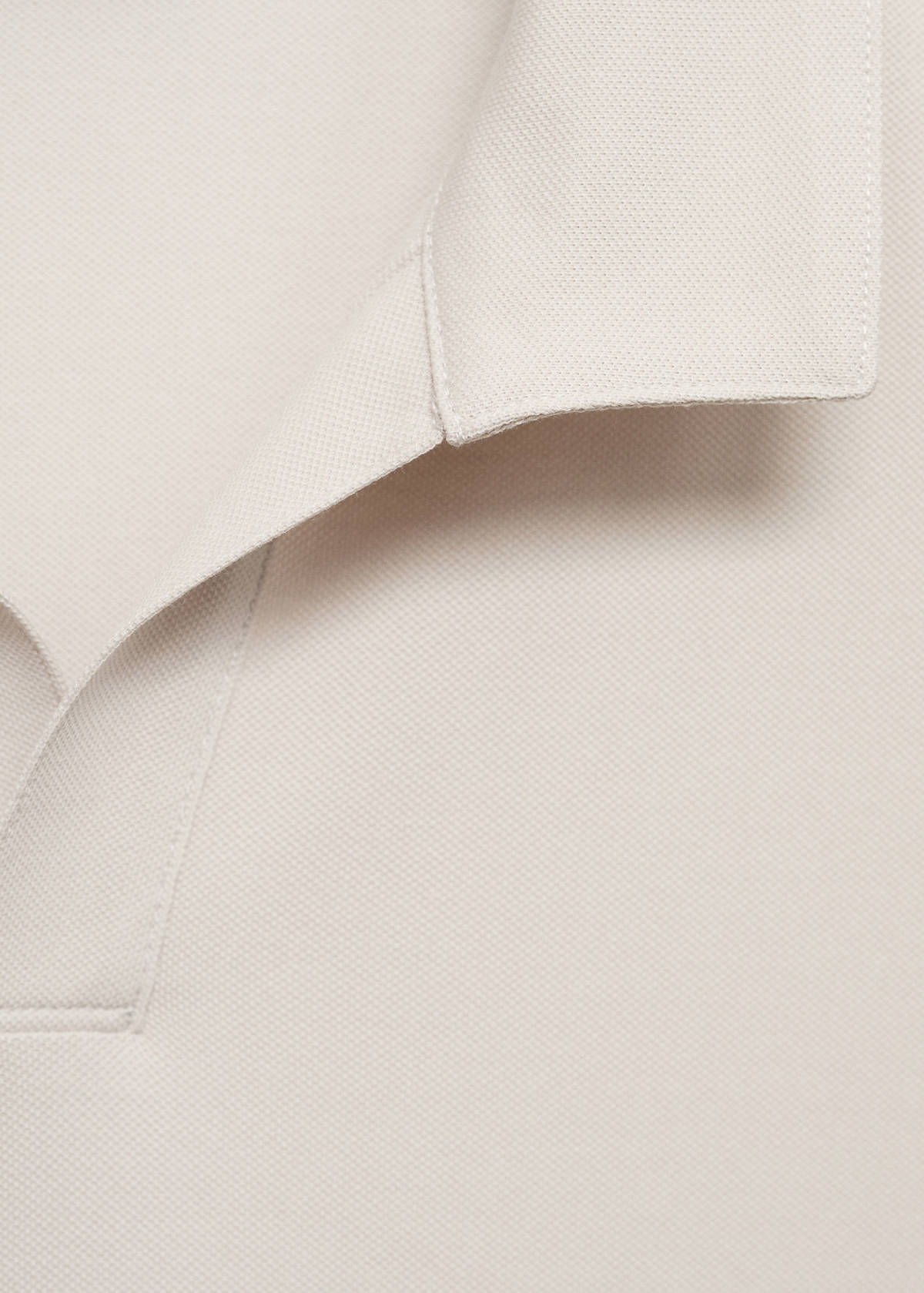Cotton piqué polo shirt — Ivory White