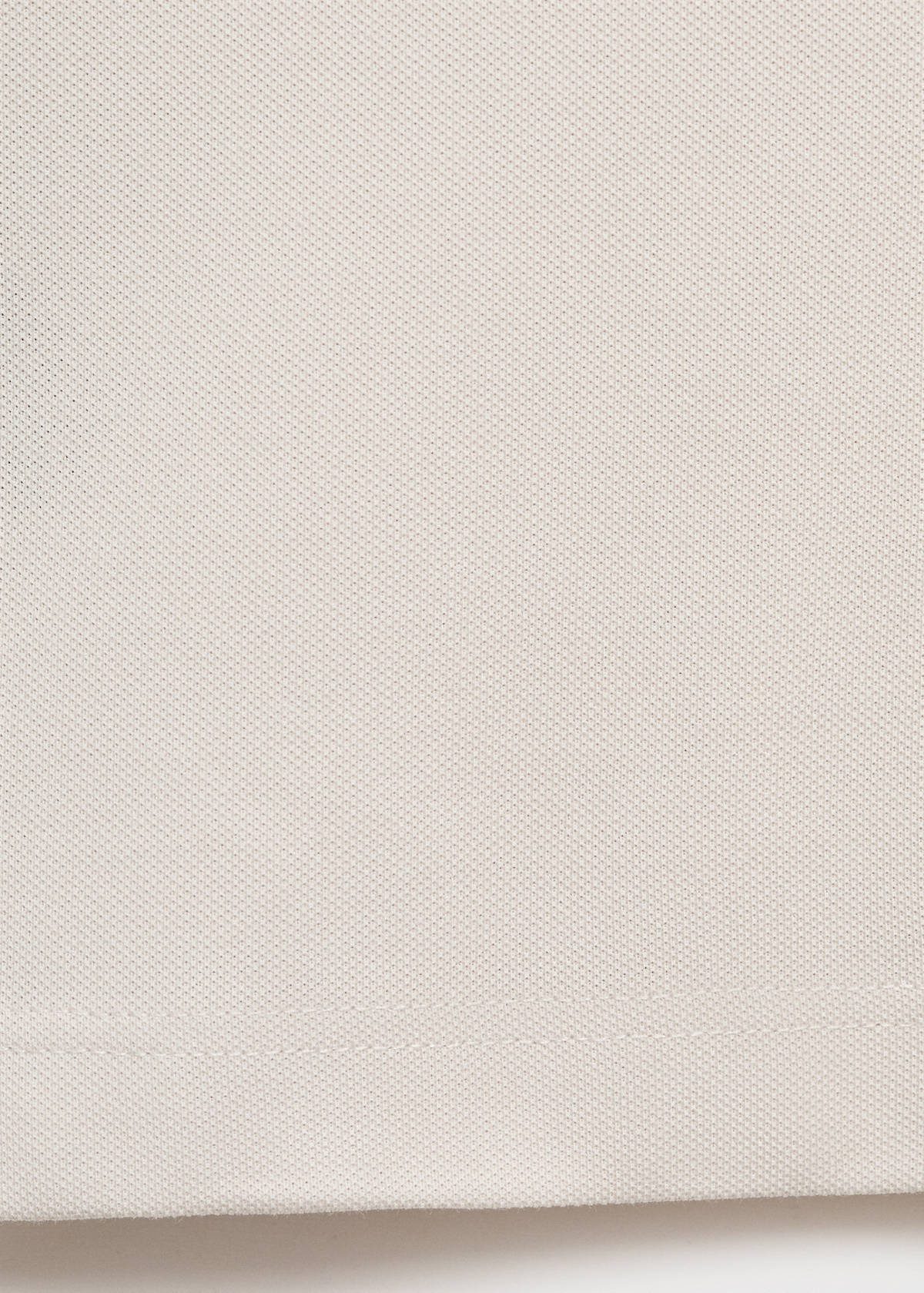 Cotton piqué polo shirt — Ivory White
