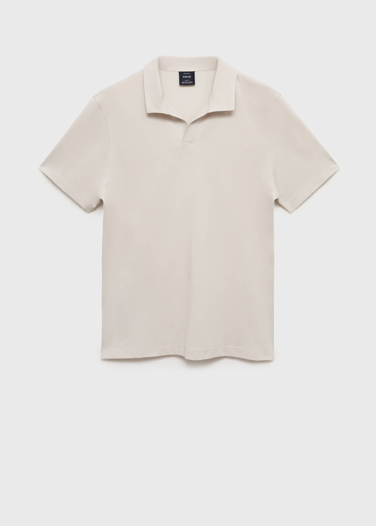Cotton piqué polo shirt — Ivory White