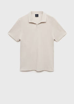 Cotton piqué polo shirt — Ivory White 6