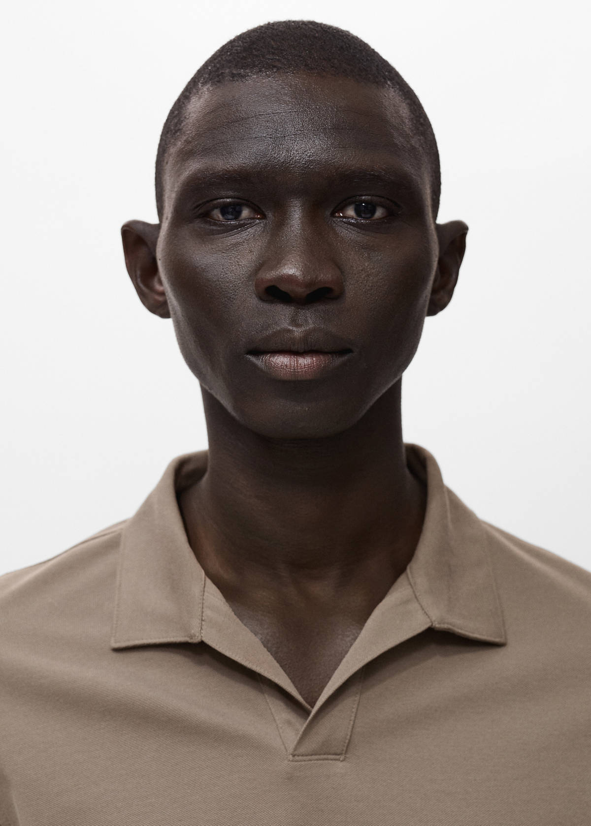 Cotton piqué polo shirt — Brown