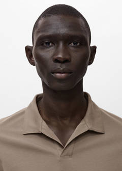 Cotton piqué polo shirt — Brown 4