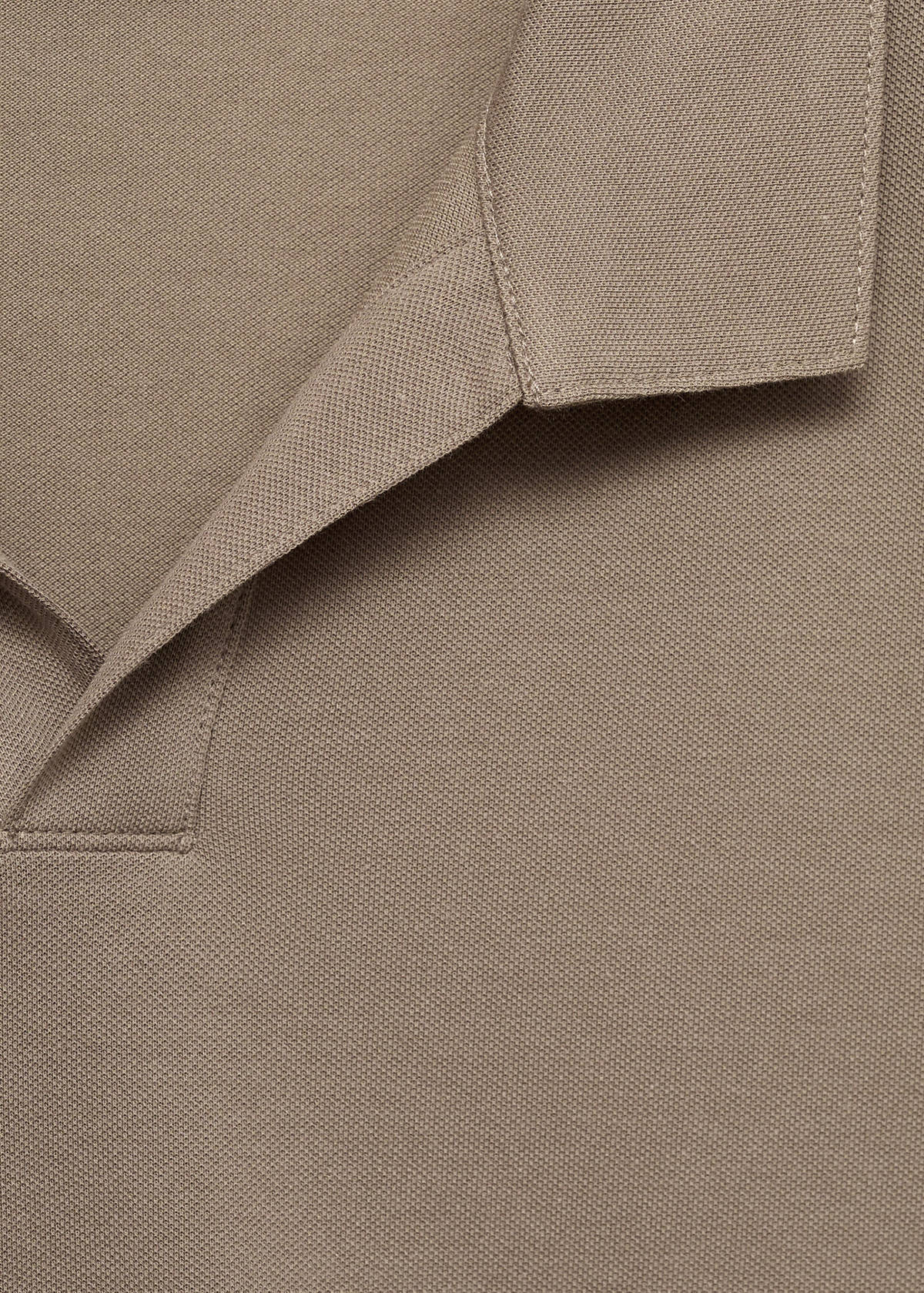 Cotton piqué polo shirt — Brown