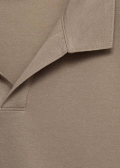 Cotton piqué polo shirt — Brown 7