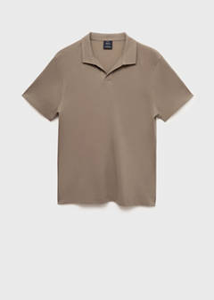Cotton piqué polo shirt — Brown 6