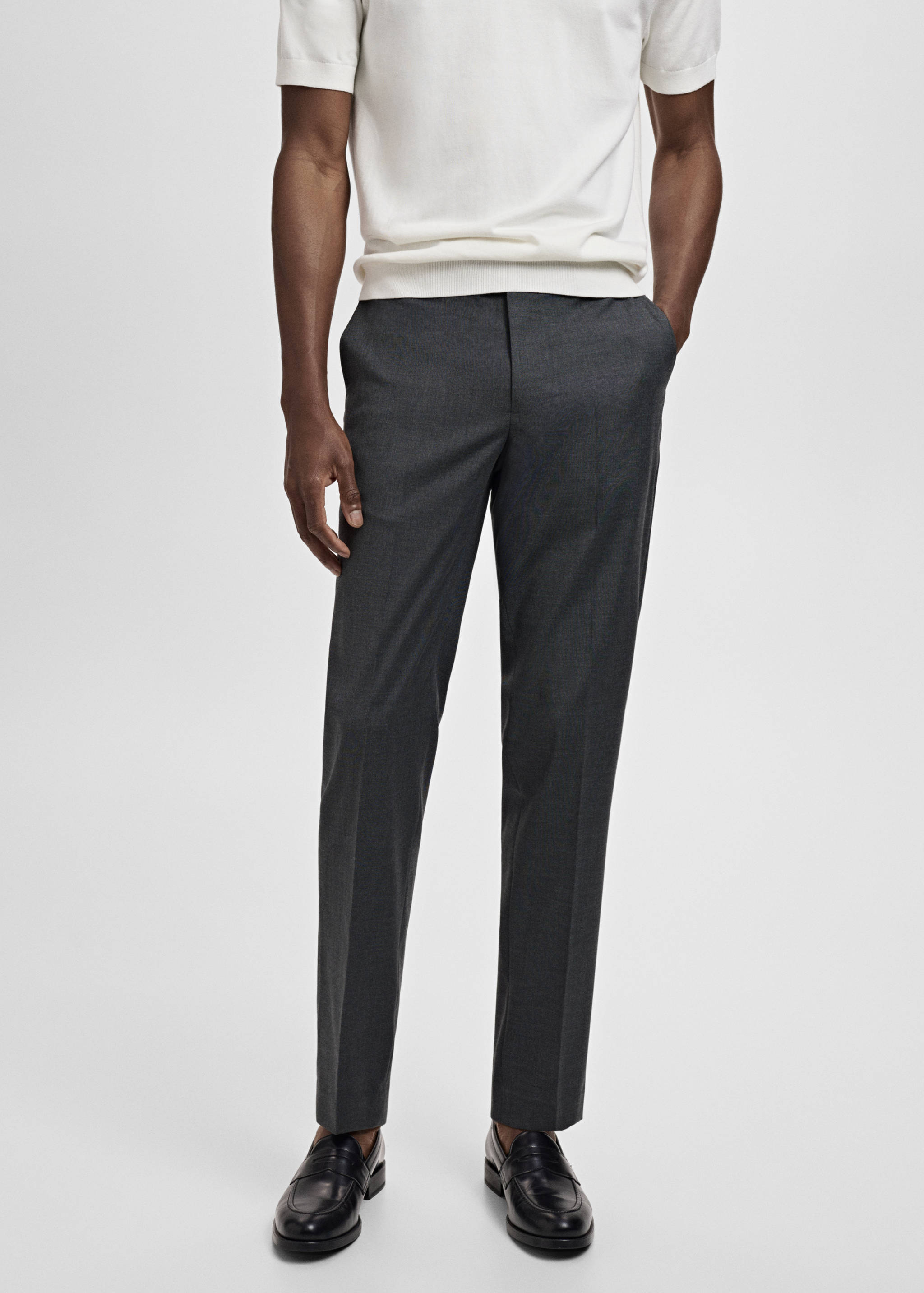 Pantalón traje Milán slim fit - Plano medio