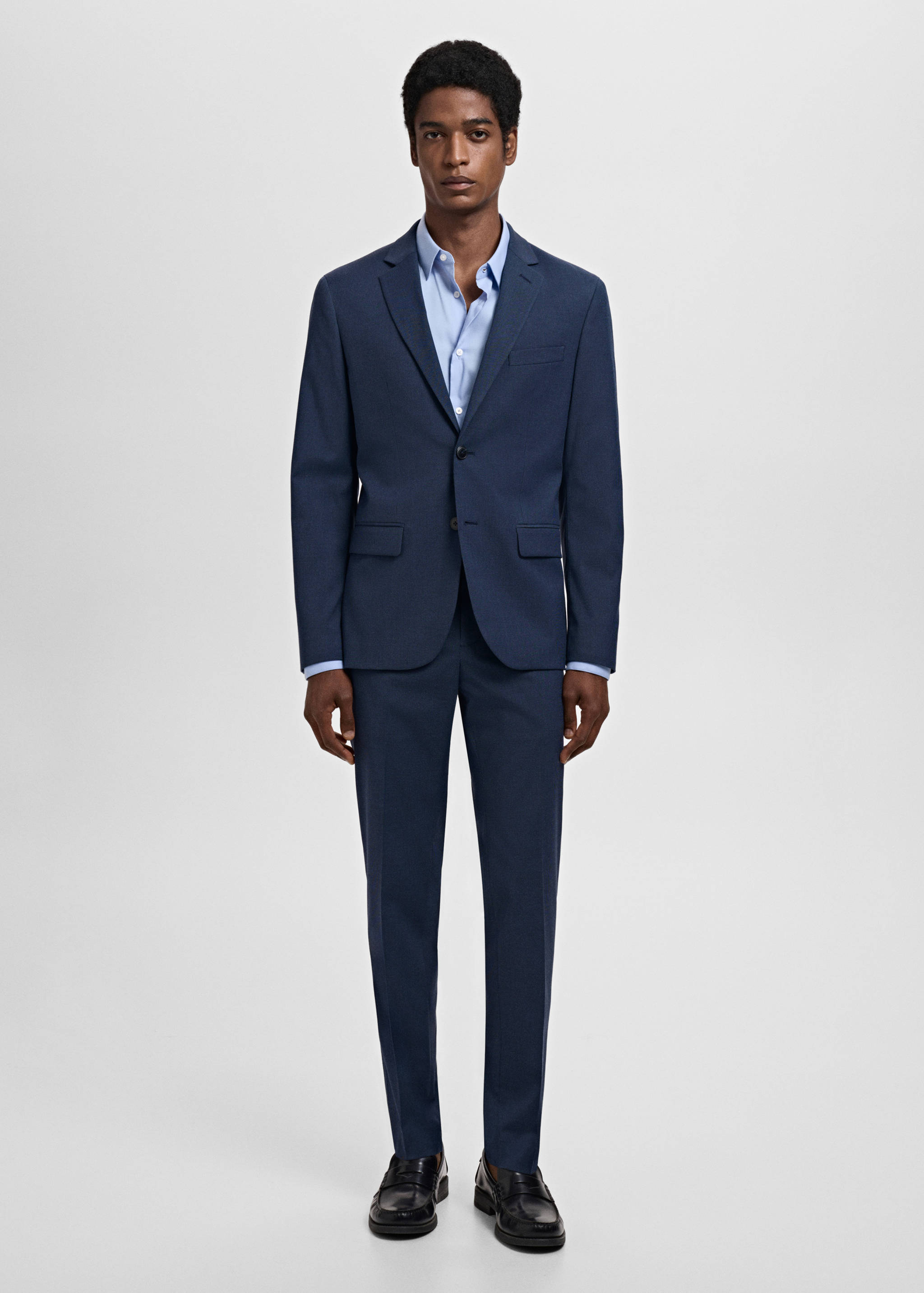 Super slim-fit suit jacket in stretch fabric - General plane