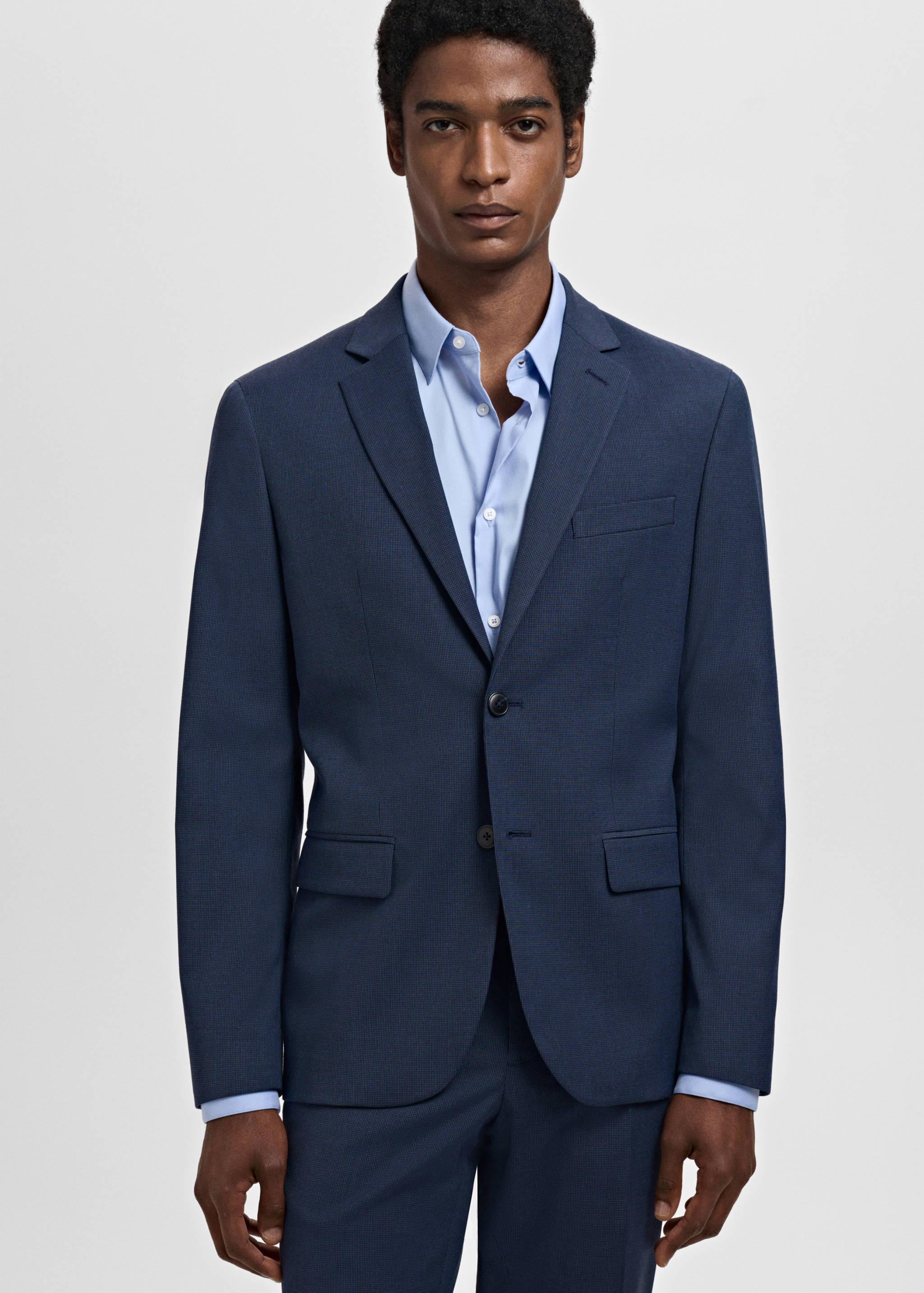 Super slim-fit suit jacket in stretch fabric - Medium plane