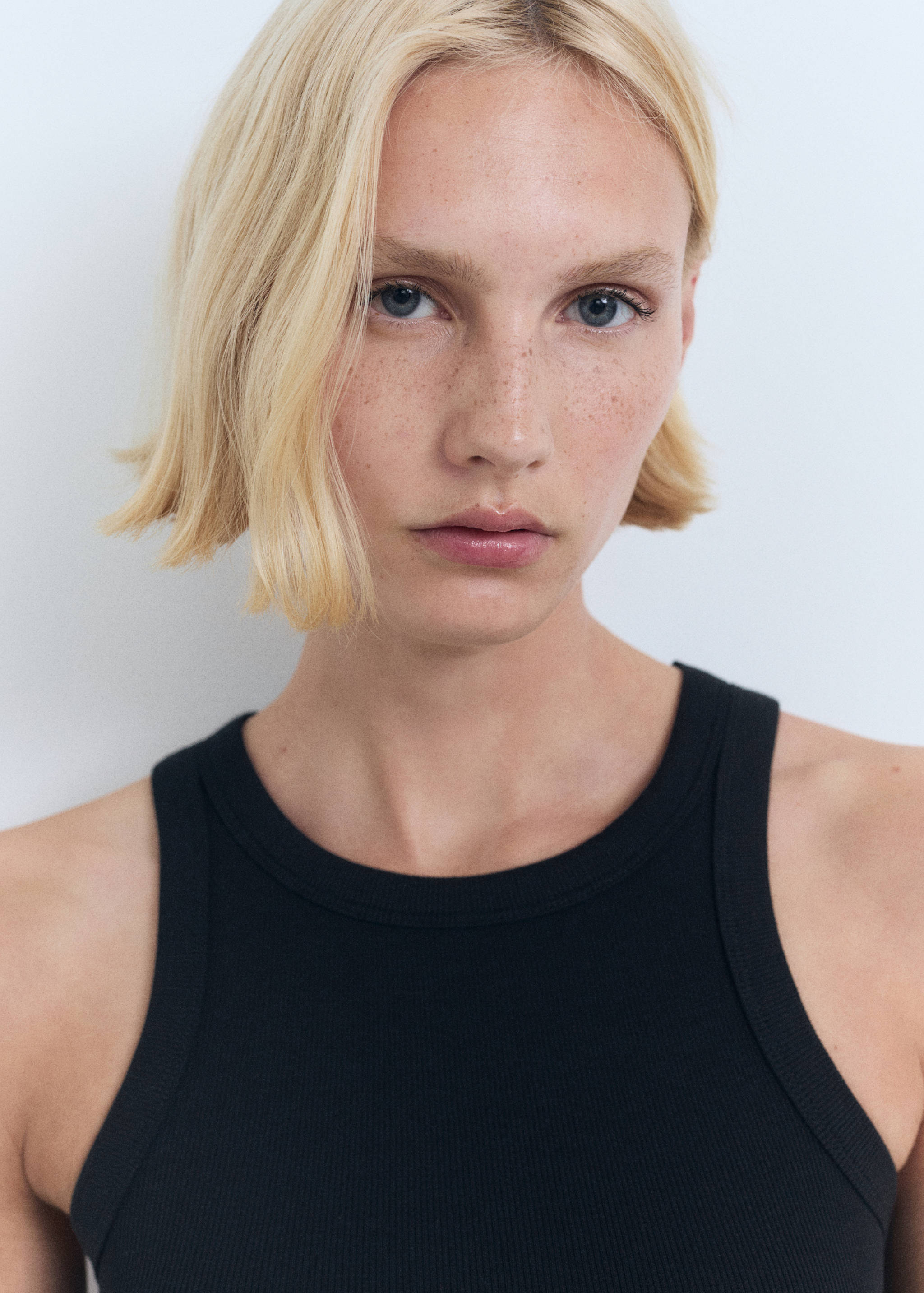 Top côtelé en coton - Détail de l'article 1