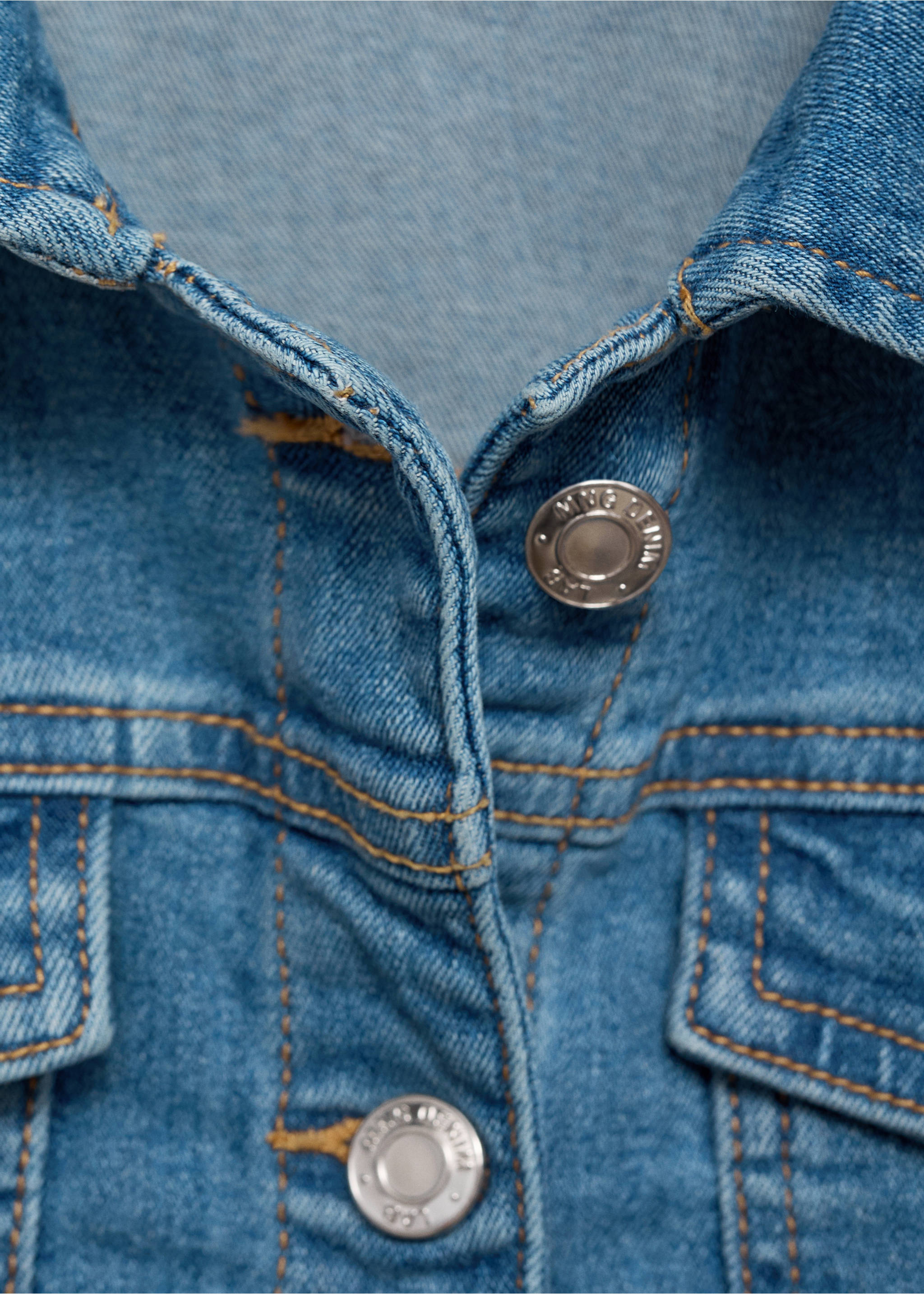 Blouson en jean essentiel - Détail de l'article 0, Bleu moyen. Ref: 17041242-00.